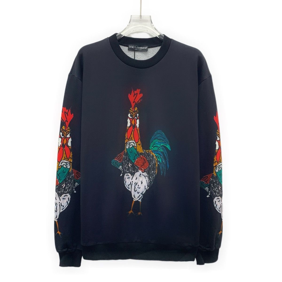 Dolce & Gabbana Dolce & Gabbana Rooster Printed Long Sleeve Sweatshirt K26WX Size US M / EU 48-50 / 2 - 1 Thumbnail