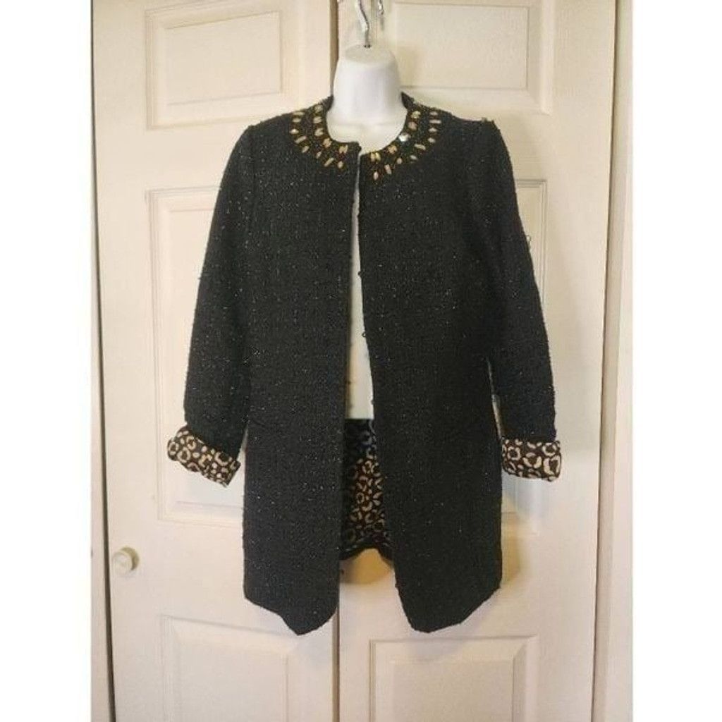 Chicos Chicos Black Bazer Size XS / US 0-2 / IT 36-38 - 2 Thumbnail