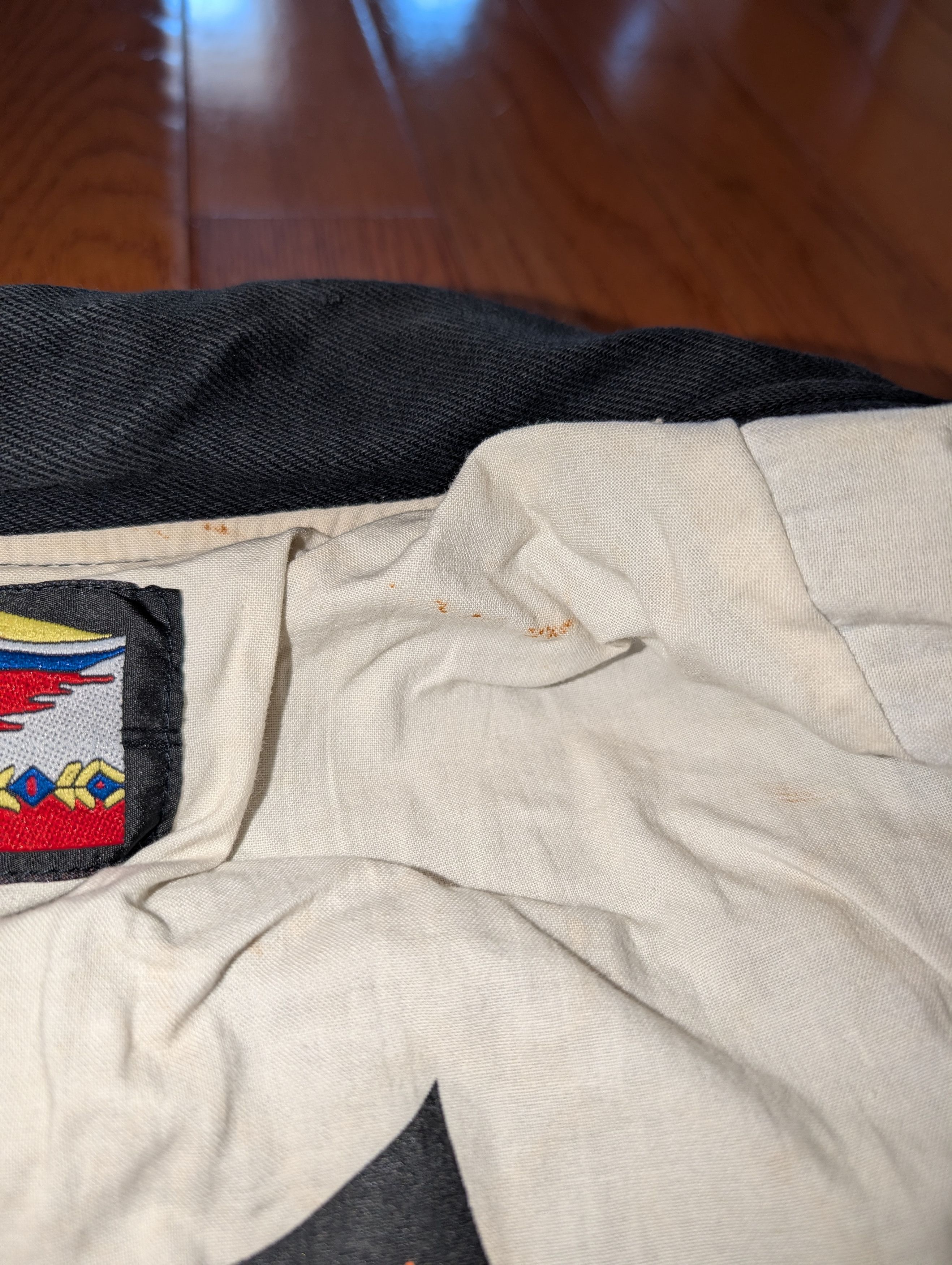 NHL Vtg San Jose Sharks Jeff Hamilton Denim Leather NHL Jacket Size US XL / EU 56 / 4 - 13 Thumbnail