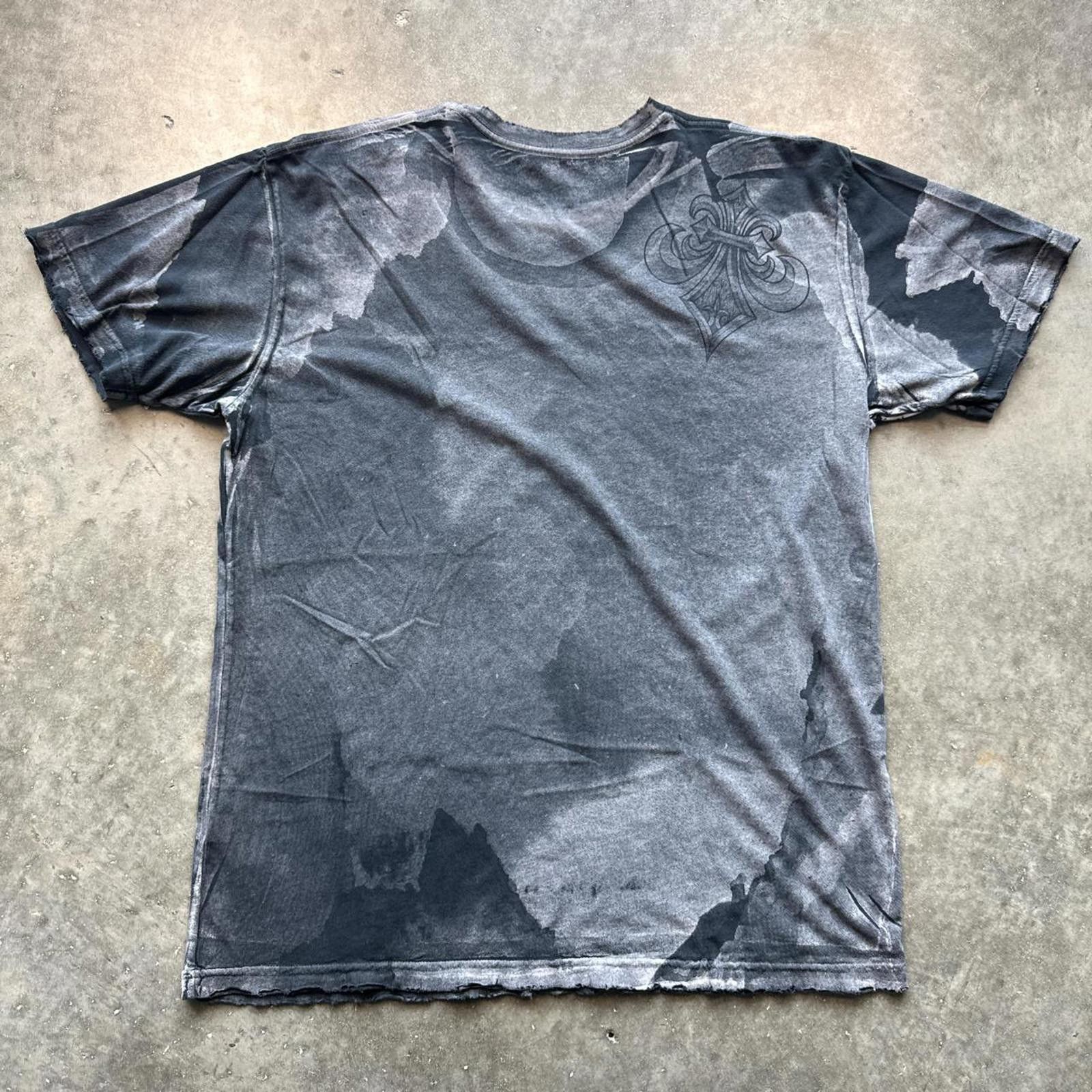 Affliction Affliction Acid Wash Black & Grey Distressed T-shirt Size US XXL / EU 58 / 5 - 2 Thumbnail