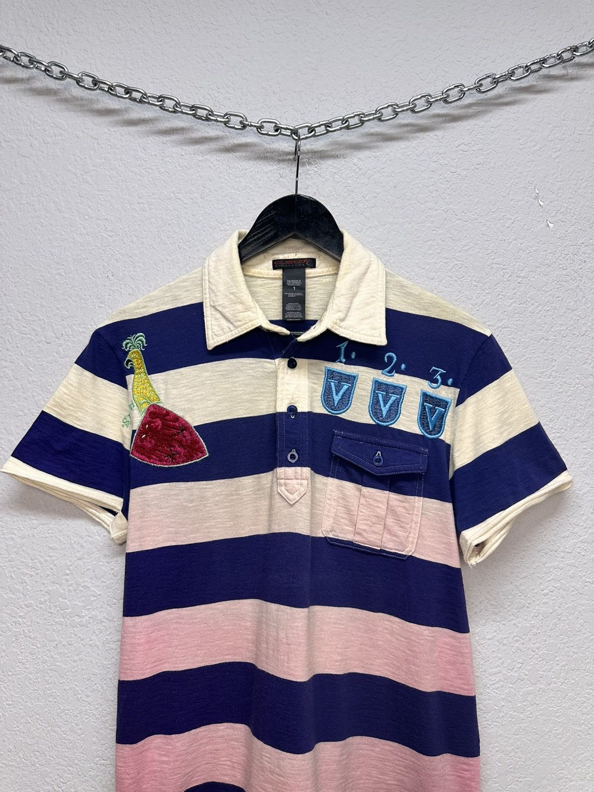 Custo Barcelona Custo Barcelona Multicolor Striped Graphic T-Shirt S Size US S / EU 44-46 / 1 - 2 Thumbnail