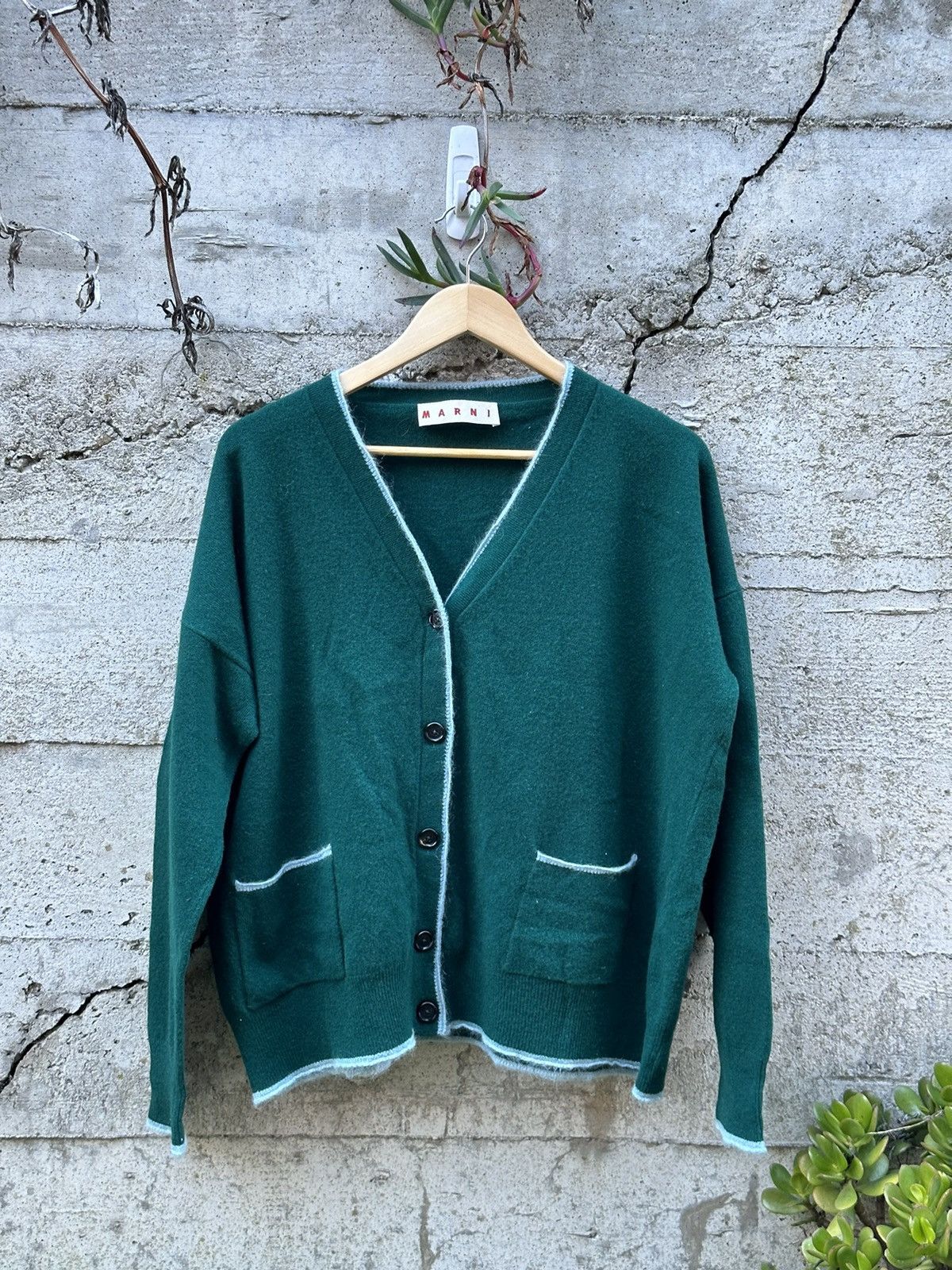 Marni RARE GRAIL Marni brushed mohair blend cardigan sweater Size US L / EU 52-54 / 3 - 4 Thumbnail