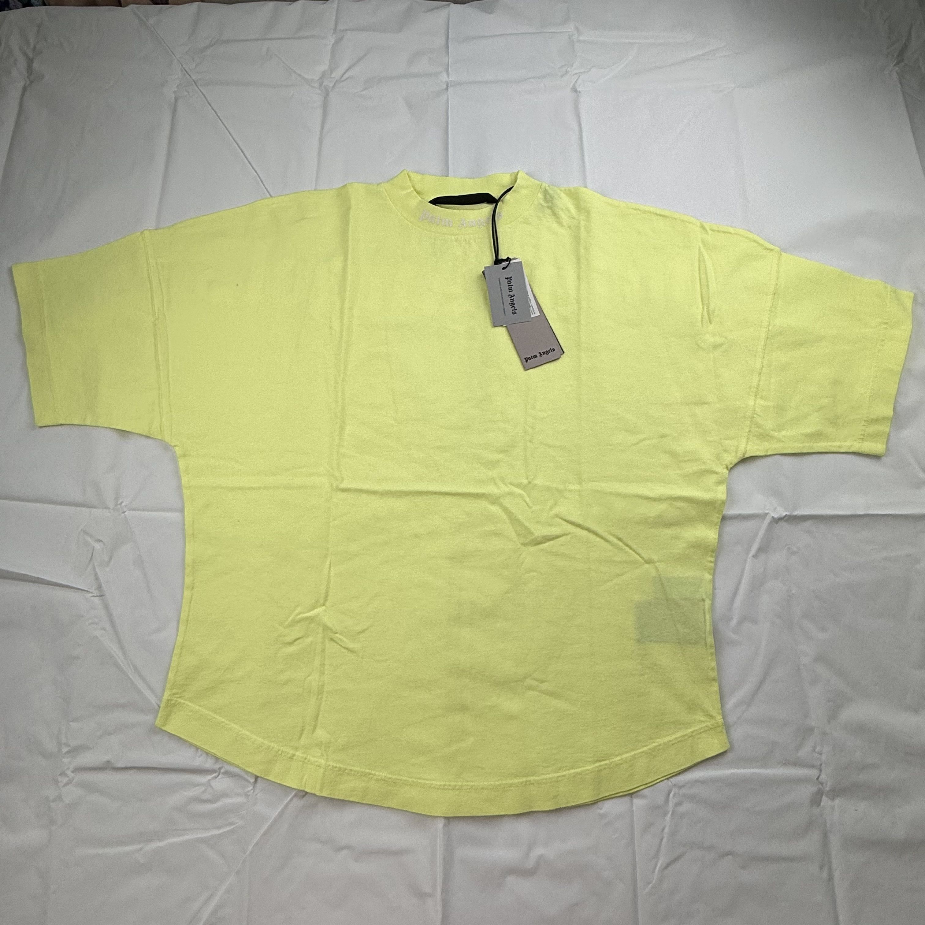 Palm Angels Palm Angels GD Classic Logo Over Tee in "Fluo Yellow" Size US S / EU 44-46 / 1 - 1 Thumbnail