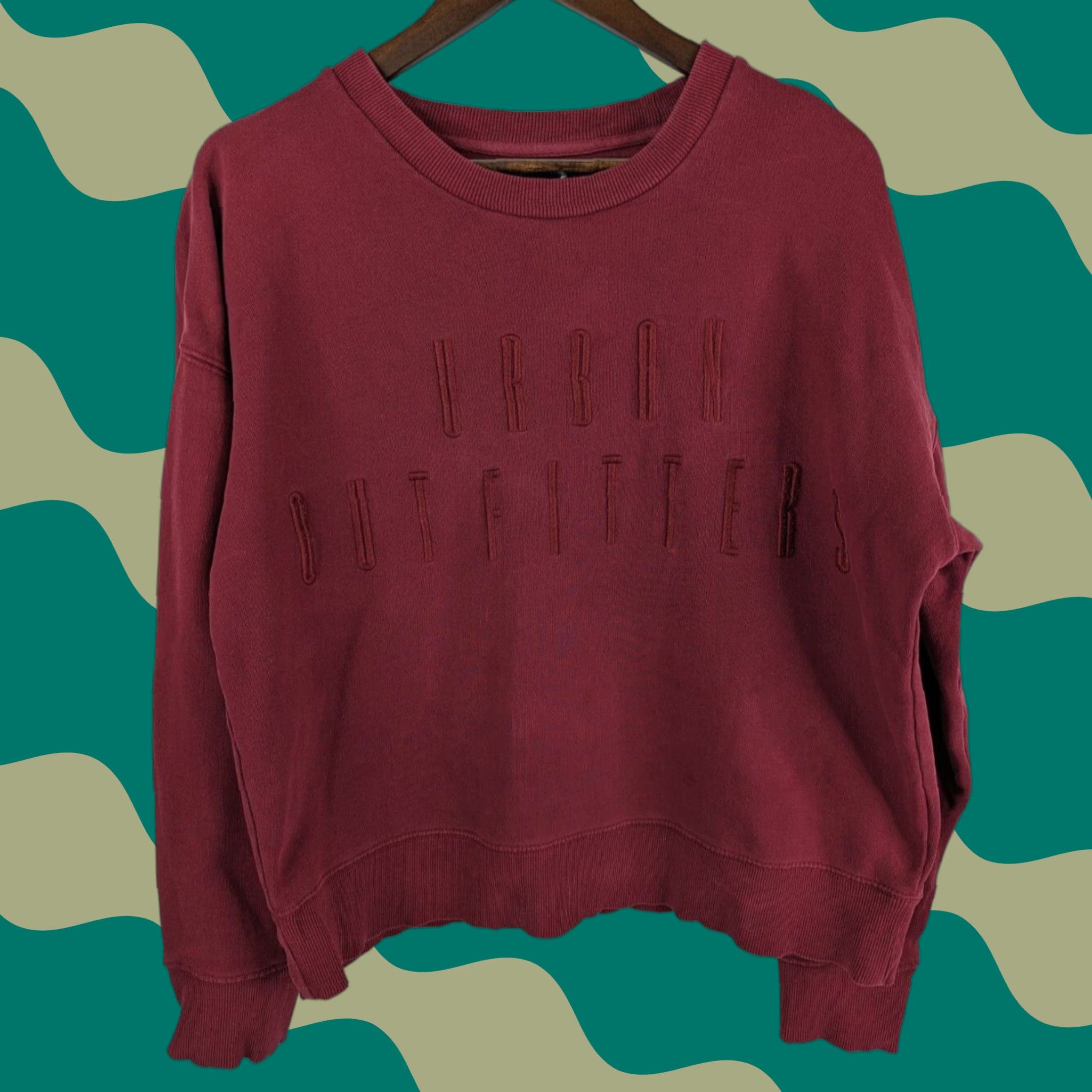 Bdg BDG Urban Outfitters Embroidery Logo Burgundy Sweatshirt Womens Size Small Size S / US 4 / IT 40 - 1 Thumbnail
