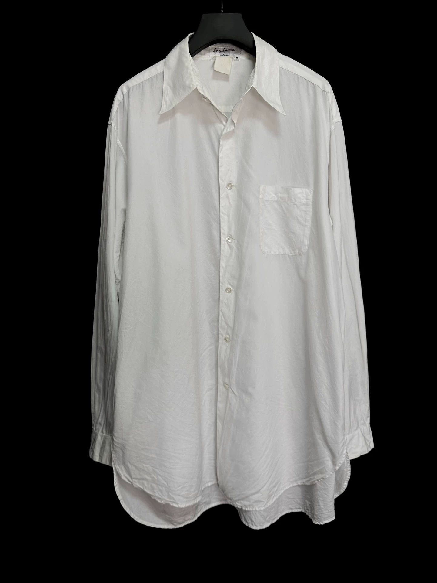 Yohji Yamamoto Yohji Yamamoto 94AW Pointed Collar White Cotton Shirt M Size US M / EU 48-50 / 2 - 3 Thumbnail