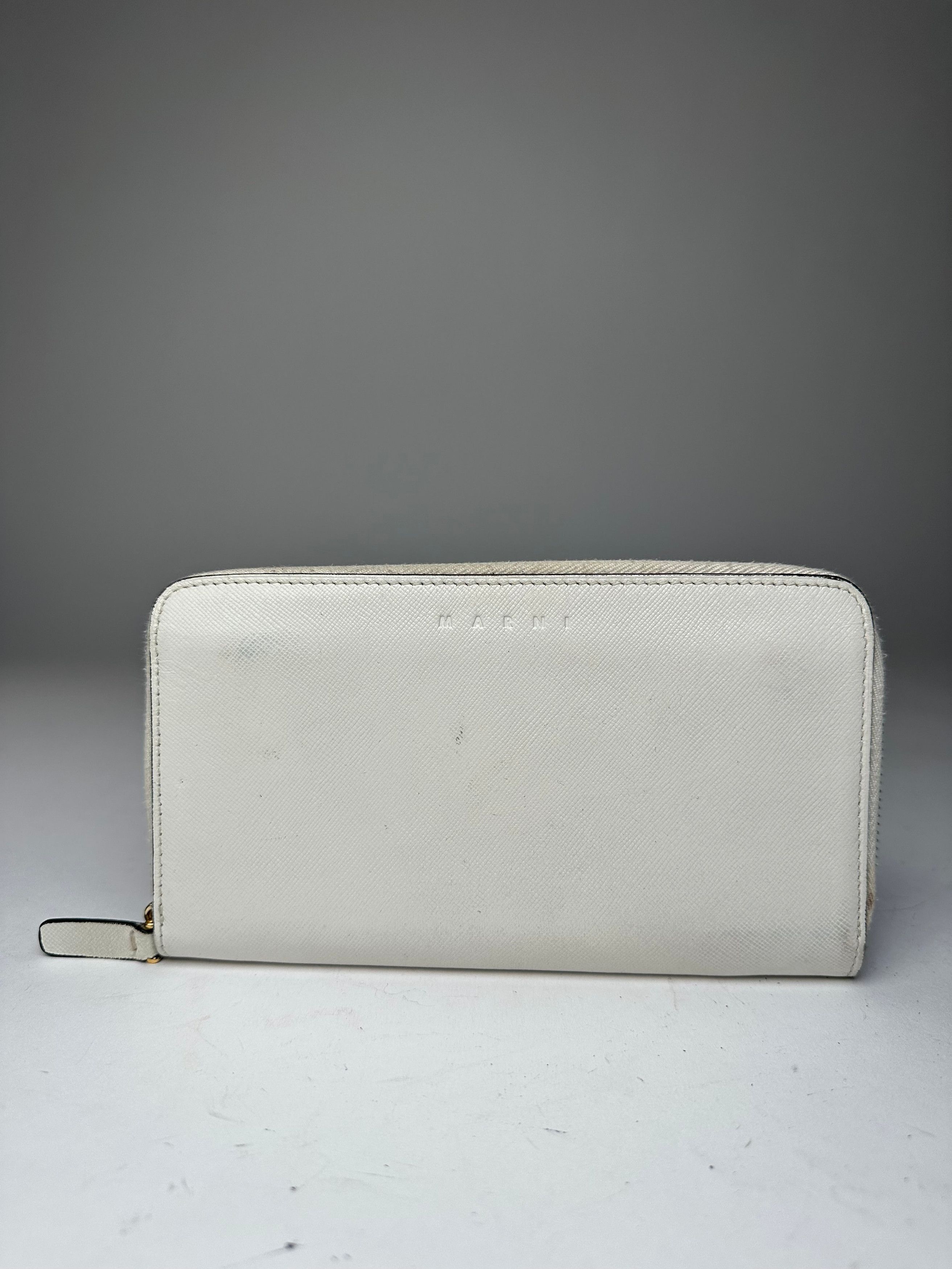 Marni Vintage Zippy Leather wallet White Size ONE SIZE - 1 Thumbnail