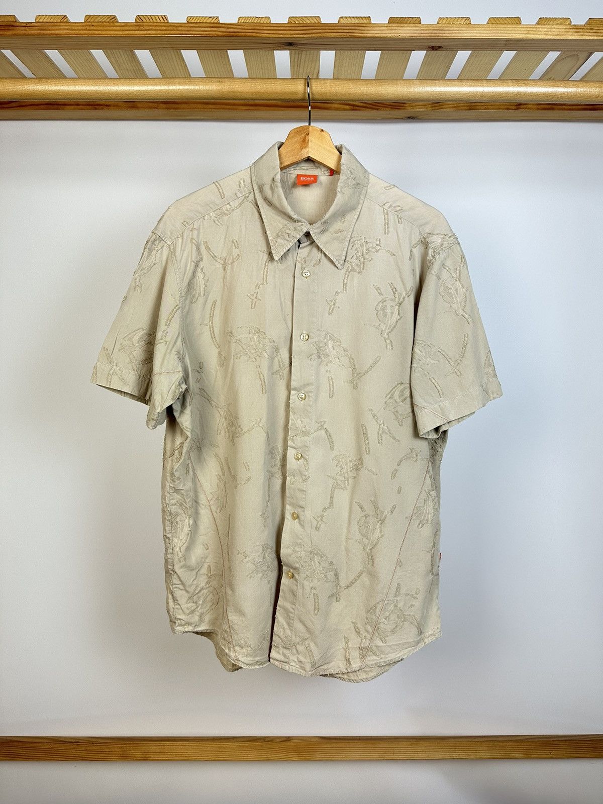 Hugo Boss × Vintage Vintage Hugo Boss short sleeve shirt archive Size US L / EU 52-54 / 3 - 1 Thumbnail