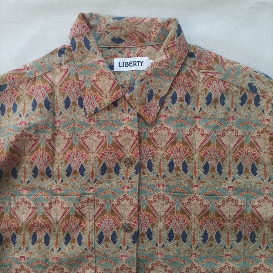 Liberty × Liberty London Liberty London ethnic batik pattern shirt casual Size US L / EU 52-54 / 3 - 2 Thumbnail