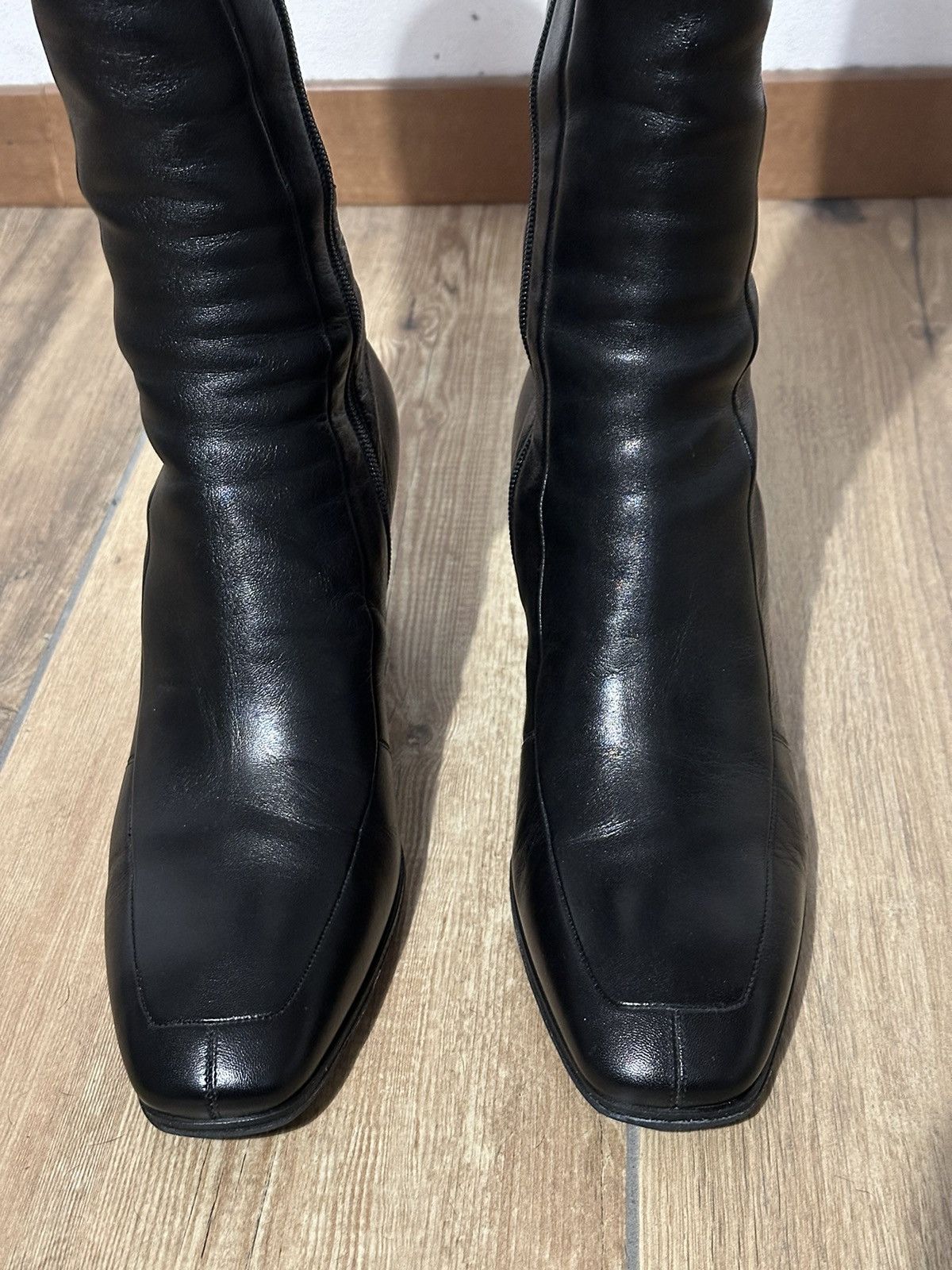 Anthony Vaccarello [43] FW23 70mm Otto Zip up high leather boots Size US 10 / EU 43 - 8 Thumbnail