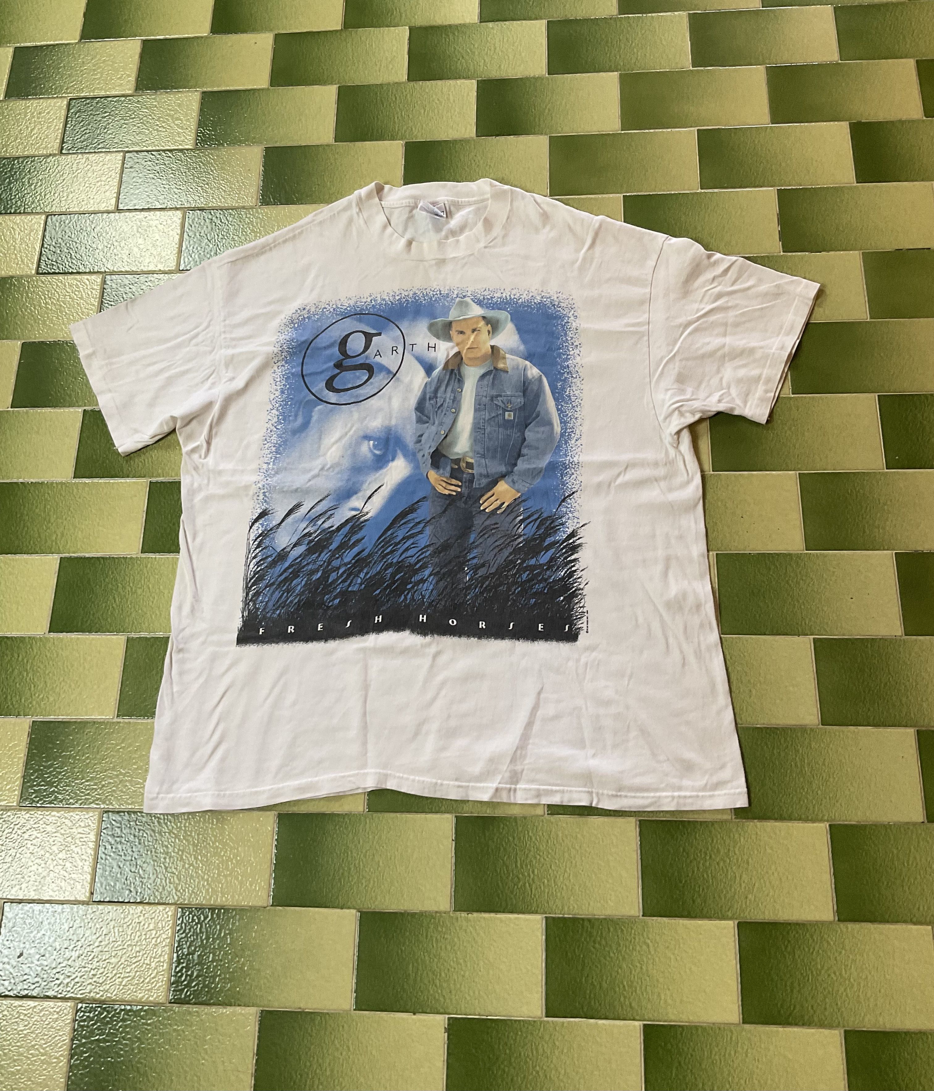 Vintage 90s Garth Brooks Fresh Horses World Tour T-Shirt