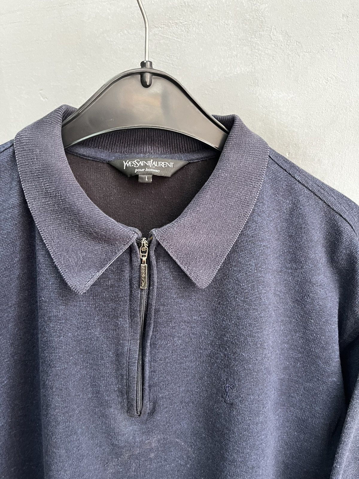 Vintage × Yves Saint Laurent Yves Saint Laurent zip sweatshirt Size US L / EU 52-54 / 3 - 3 Thumbnail