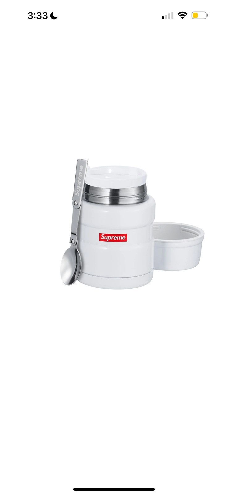 Supreme Supreme/Thermos stainless king food jar + spoon Size ONE SIZE - 1 Thumbnail