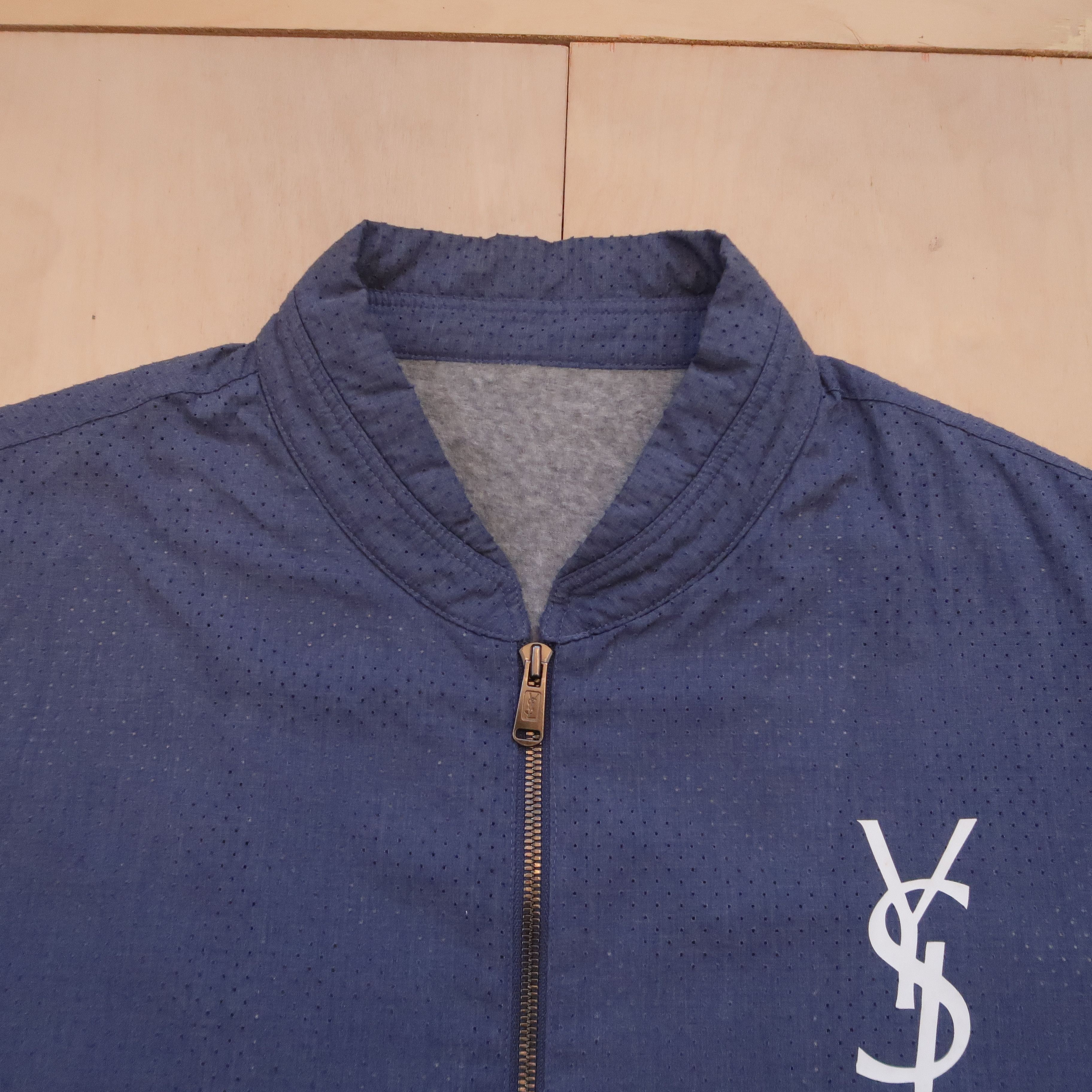 Saint Laurent Paris 2010 Saint Laurent YSL Pour Homme Punch Hole Bomber Jacket Size US M / EU 48-50 / 2 - 3 Thumbnail