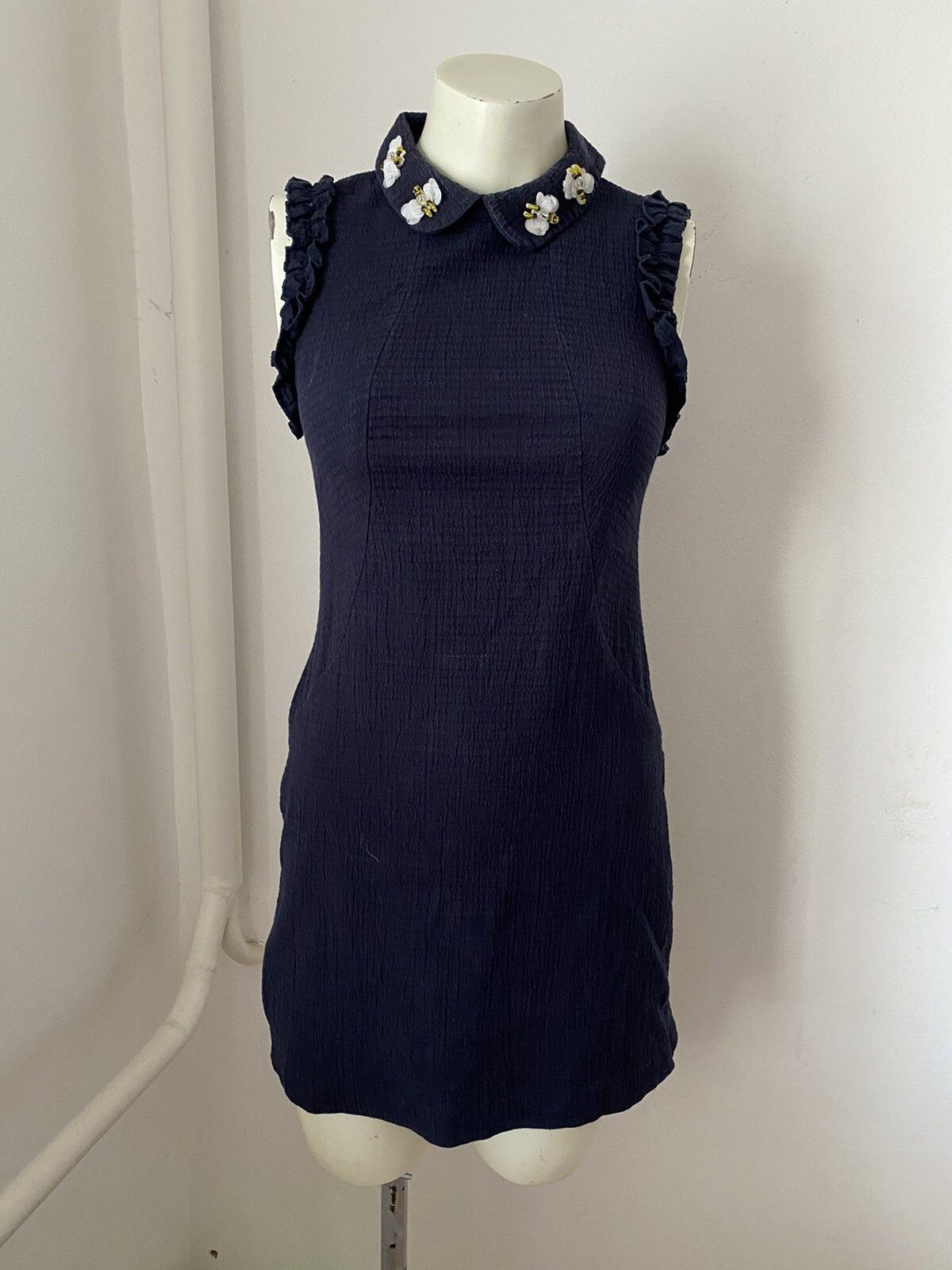 Other Zara Mini Black Dress Size XS Collar Embellished Sk58 Size XS / US 0-2 / IT 36-38 - 1 Thumbnail