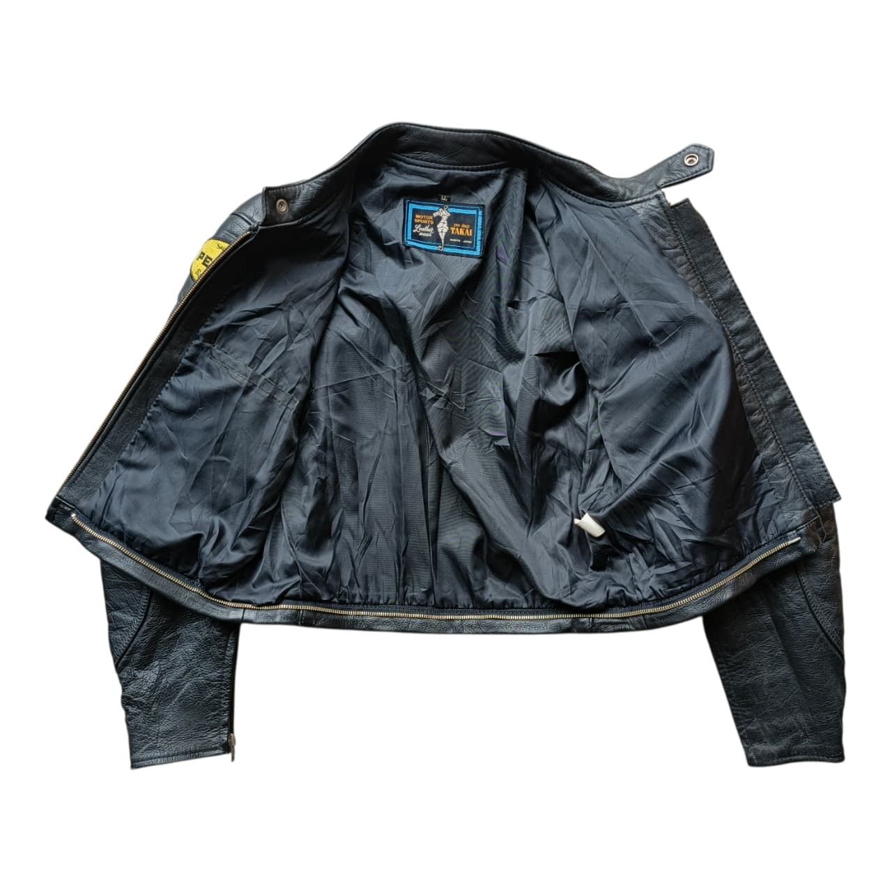 Vintage Leather Biker Jacket Motor Shop Pro Shop Takai Size US L / EU 52-54 / 3 - 3 Thumbnail