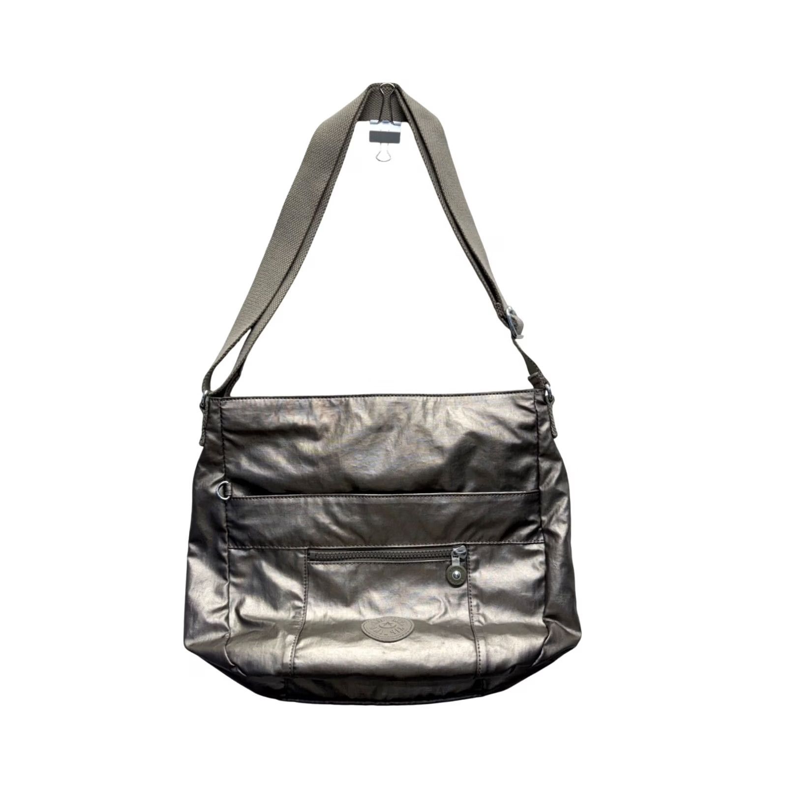 Vintage Kipling Crossbody Bag Metallic Gray Adjustable Zip 9840 Women Medium Nylon Size ONE SIZE - 2 Thumbnail