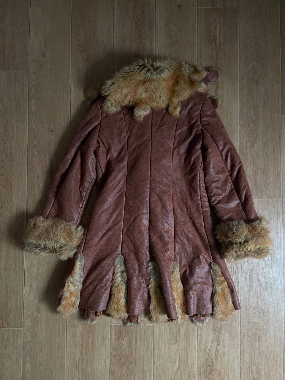 Vintage Vintage Faux Fur Sheepskin Suede Leather Coat Size M / US 6-8 / IT 42-44 - 18 Thumbnail