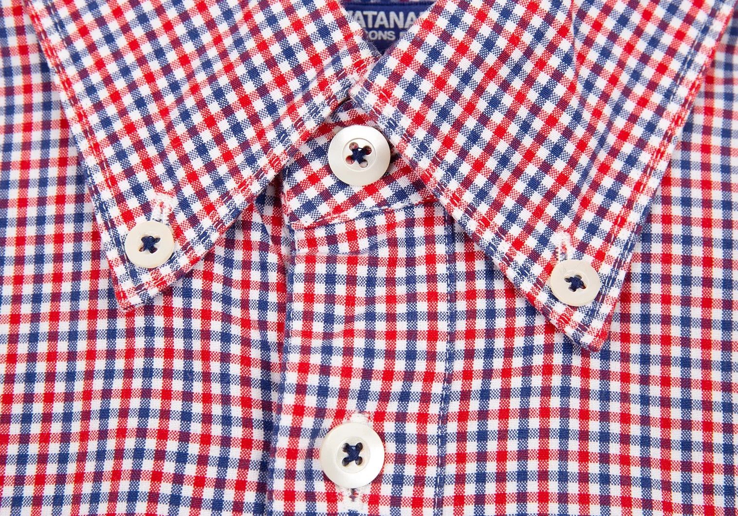 Junya Watanabe Gingham Check Short Sleeve Button-Down Shirt Red/Blue/White Size US S / EU 44-46 / 1 - 4 Thumbnail