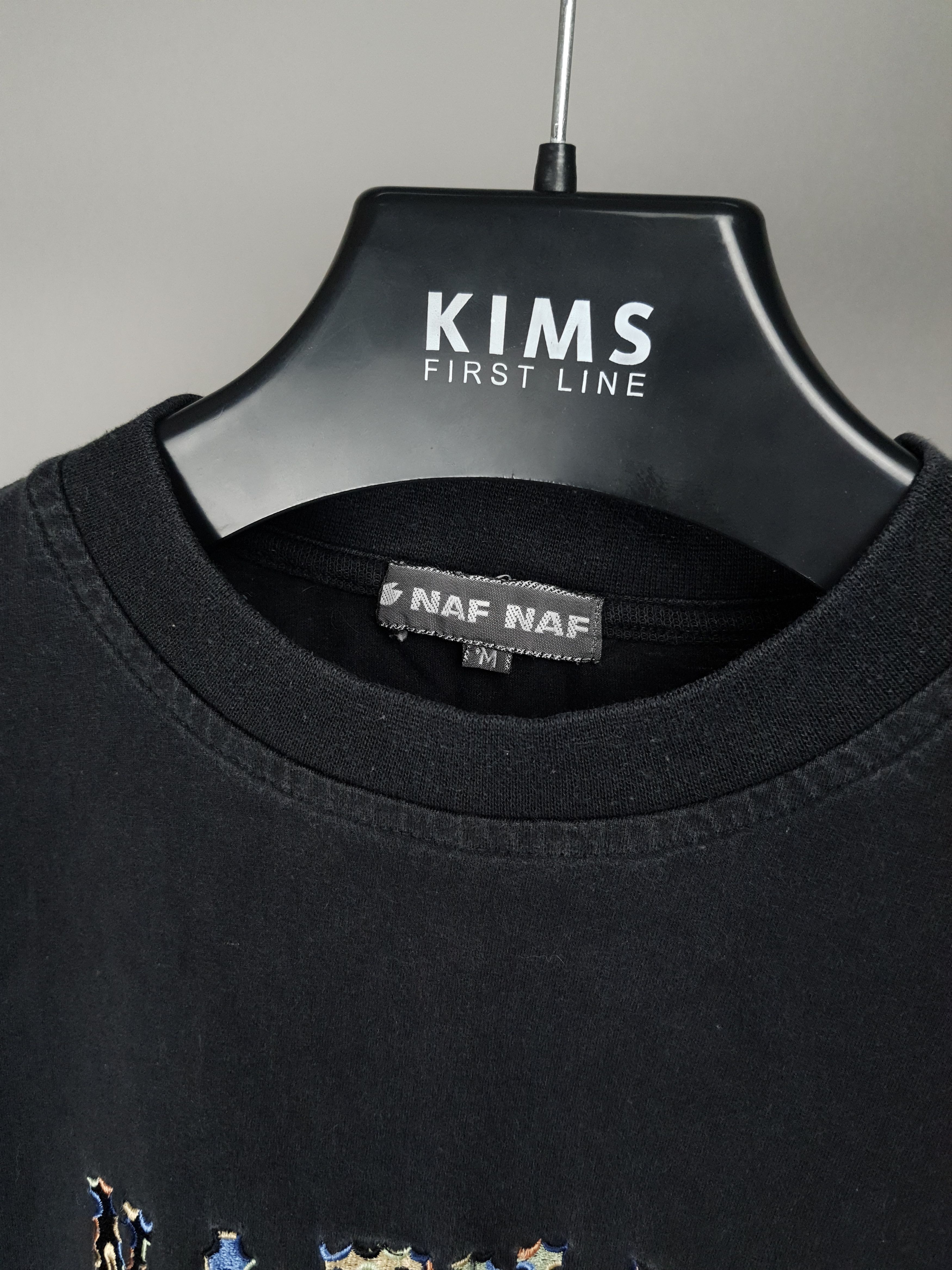 Vintage RARE Naf Naf by Issey Miyake Big Embroidered Logo Tee Size US M / EU 48-50 / 2 - 4 Thumbnail