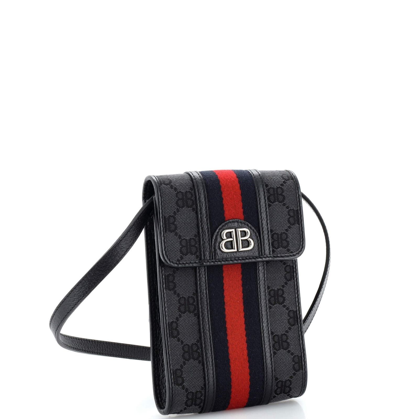 x Gucci The Hacker Project Web Phone Bag BB Canvas None