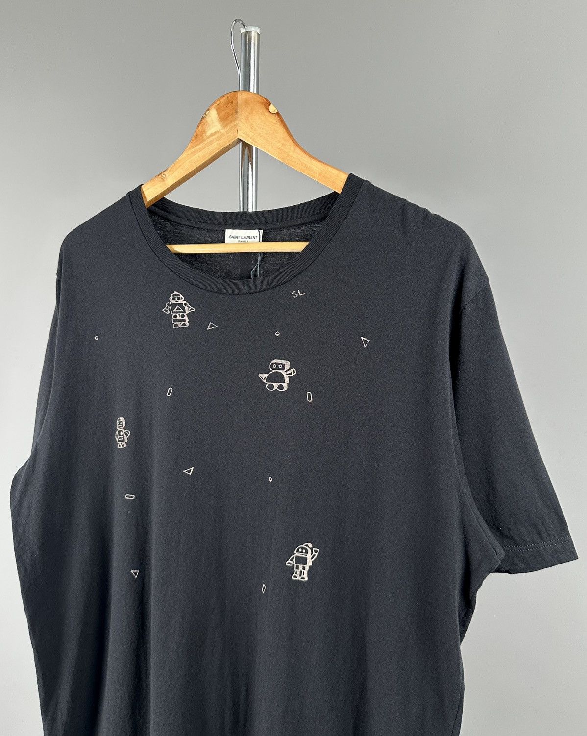 Saint Laurent Paris Saint Laurent - City Robot Print - Short Sleeve Shirt. Size US XL / EU 56 / 4 - 3 Thumbnail