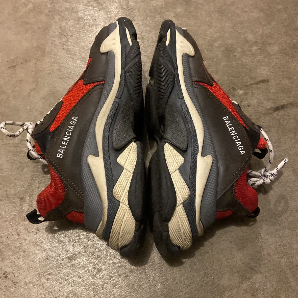 Balenciaga × Designer Balenci Triple S Red Distressed Size US 9 / EU 42 - 3 Thumbnail