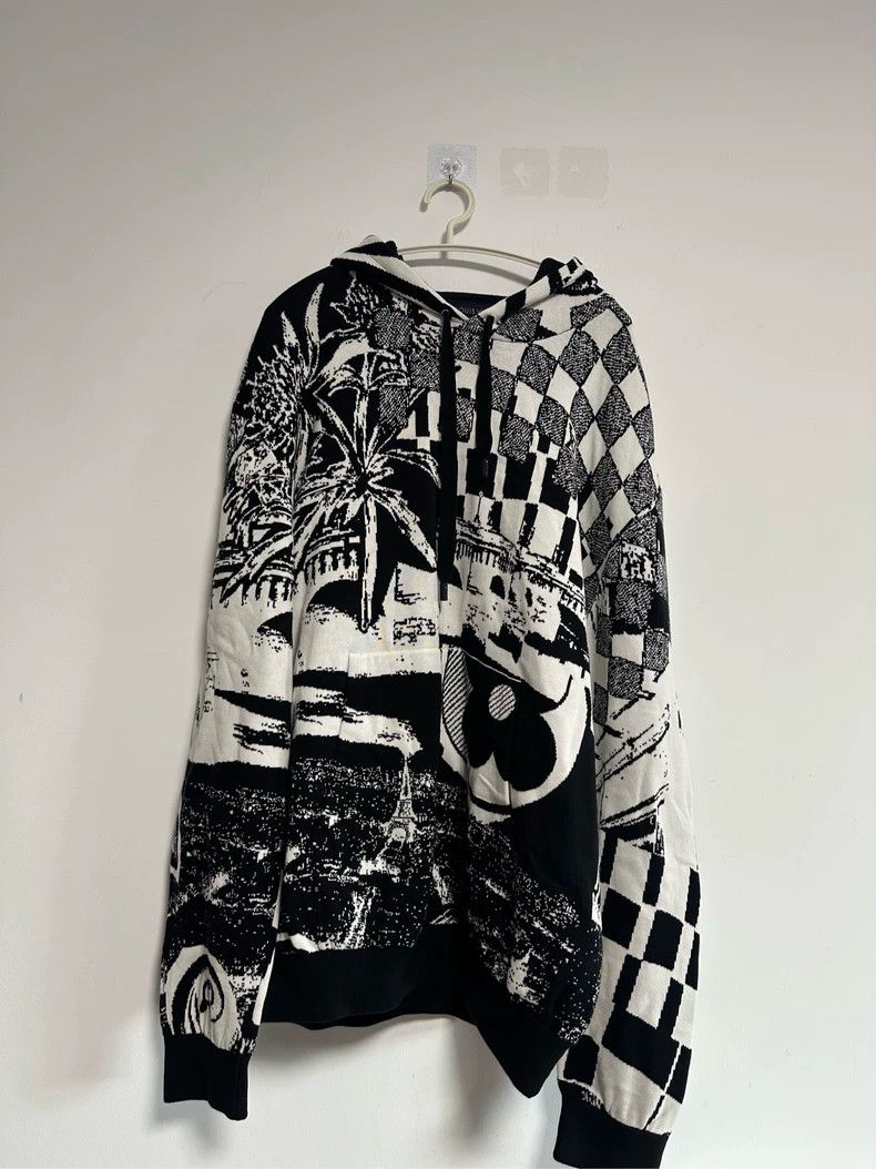 Louis Vuitton Louis Vuitton size 5l Black and White Jigsaw Hoodie 2505-N Size US M / EU 48-50 / 2 - 1 Thumbnail