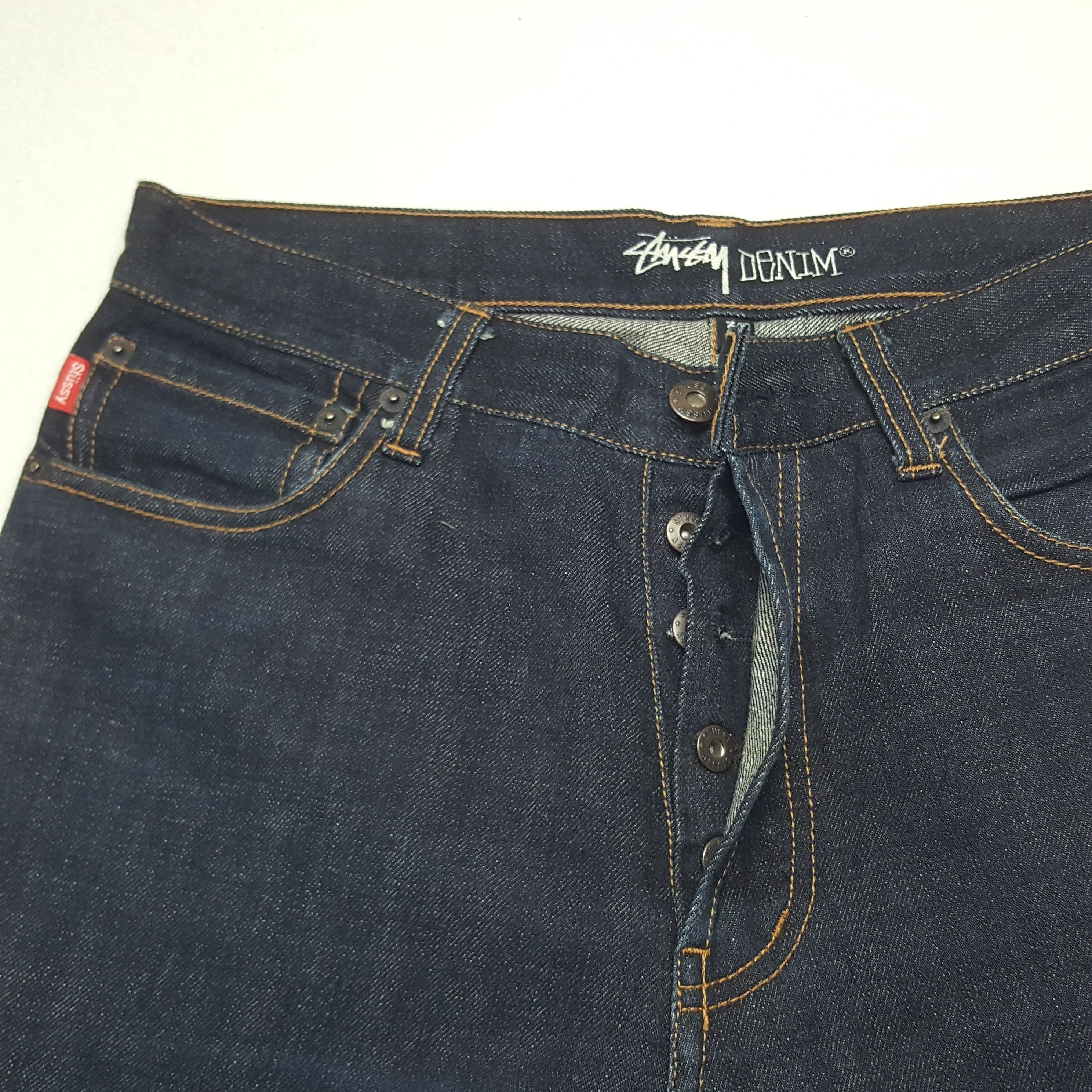 Stussy × Vintage Vintage Stussy USA Custom Art Logo Denim Jeans Size US 30 / EU 46 - 11 Thumbnail