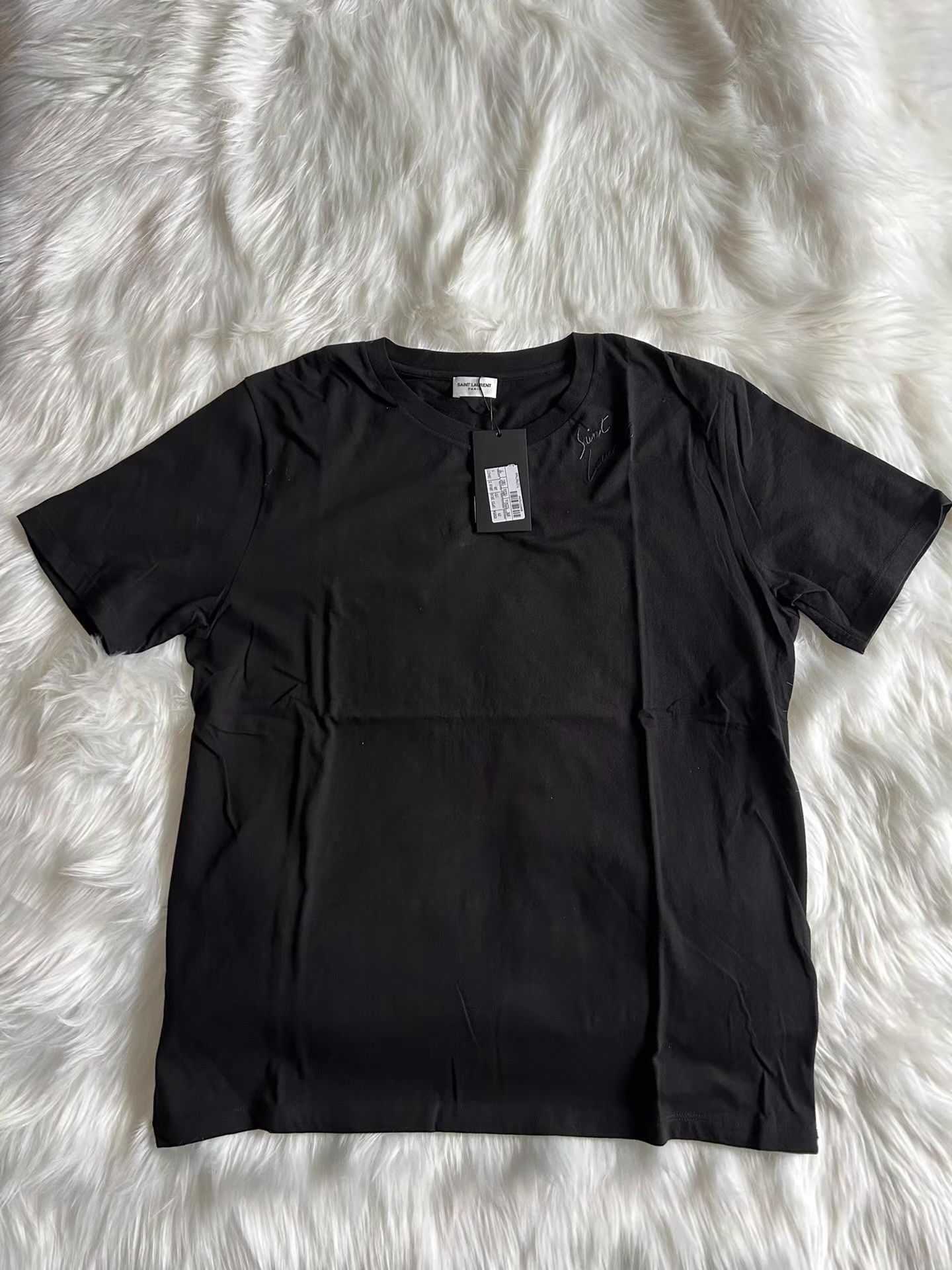 Saint Laurent Paris Saint Laurent Men's Embroidered Logo T-shirt Ｑ23 Size US M / EU 48-50 / 2 - 1 Thumbnail