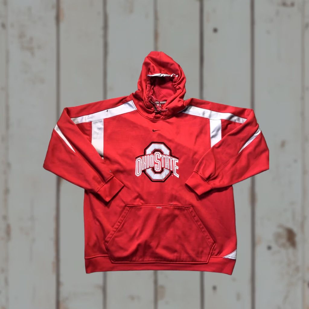 Nike VINTAGE Ohio State Hoodie Mens XL Red Nike Fit Therma Pullover Sweatshirt Buckeyes NCAA Size US XL / EU 56 / 4 - 1 Thumbnail
