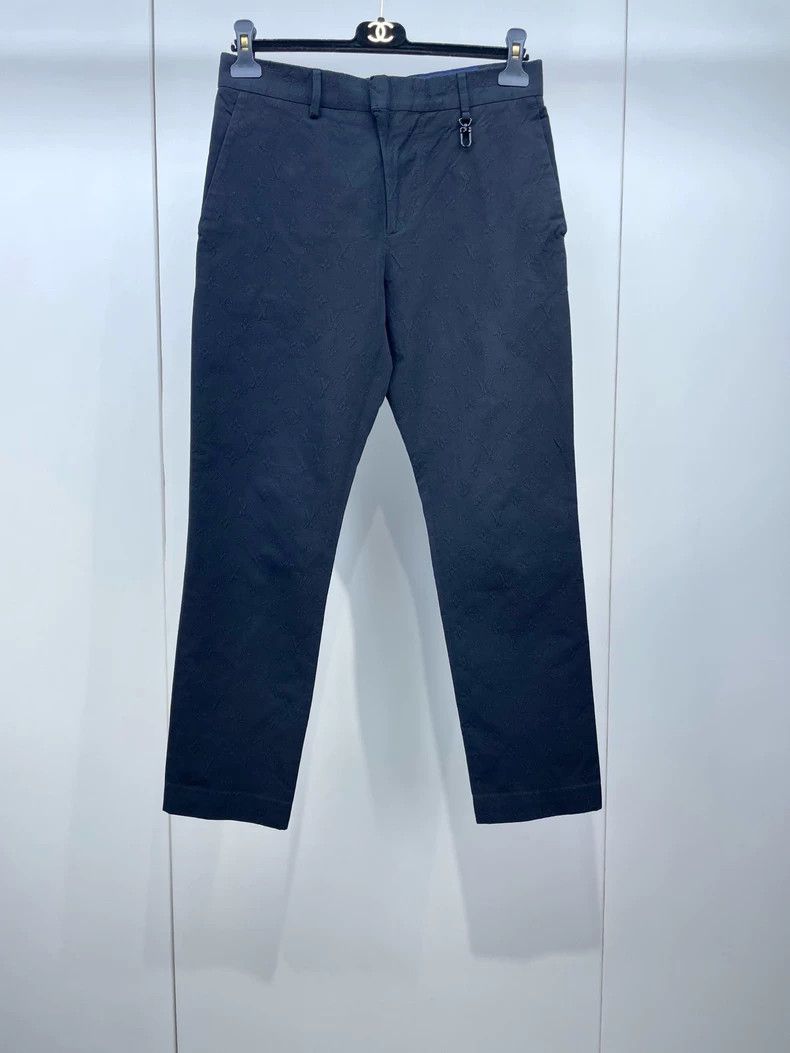 Louis Vuitton Louis Vuitton Black full-print print slacks pants 2504-Next Size US 38 / EU 54 - 1 Thumbnail