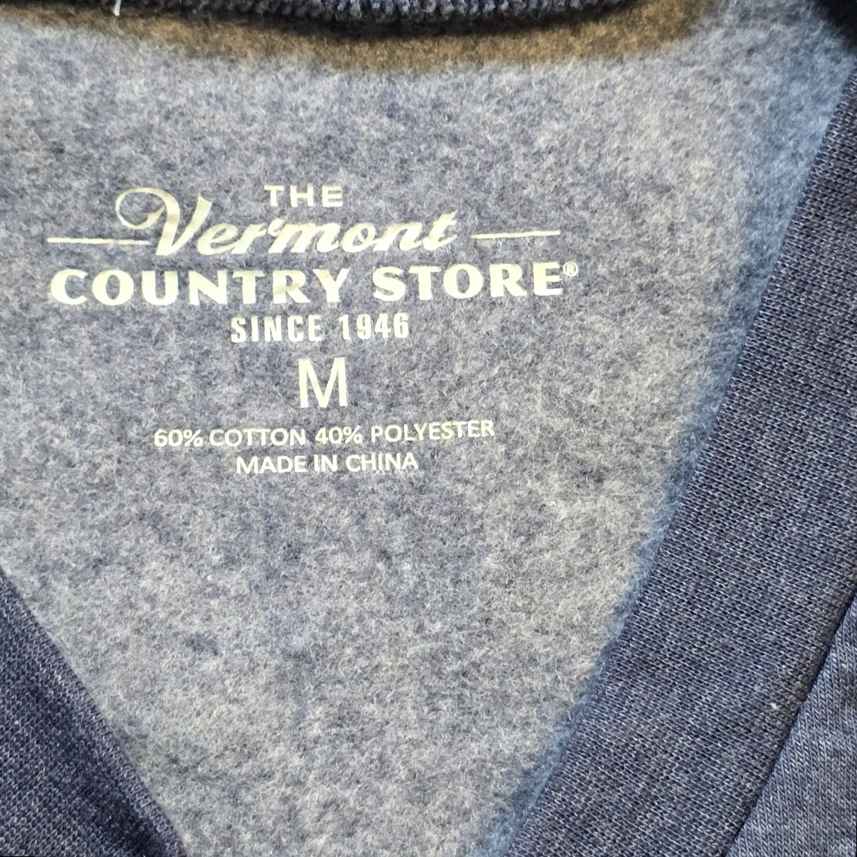 Vintage Vermont Country Store Dress Women M Regular Knit Pockets V-Neck Solid Blue Gray Sweatshirt Casual Knee Length Size M / US 6-8 / IT 42-44 - 5 Thumbnail