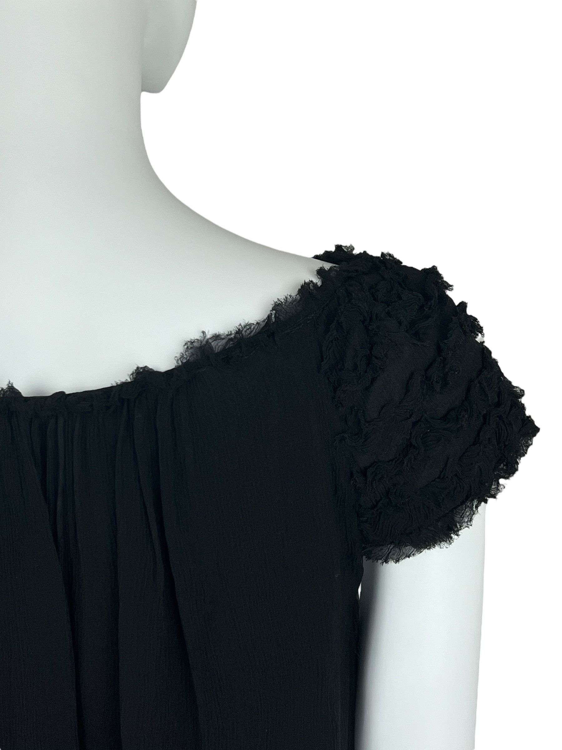 Gucci Gucci by Tom Ford 2001 Black Silk Top Size M / US 6-8 / IT 42-44 - 4 Thumbnail