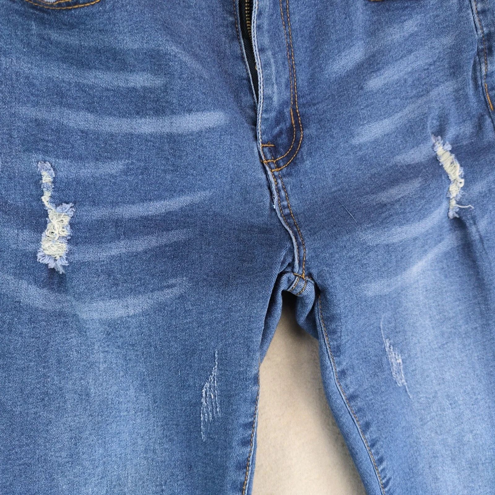 Other Bamboo Raw Cut High Waist Skinny Jeans Size 7/8 Distressed Size 28" / US 6 / IT 42 - 9 Thumbnail