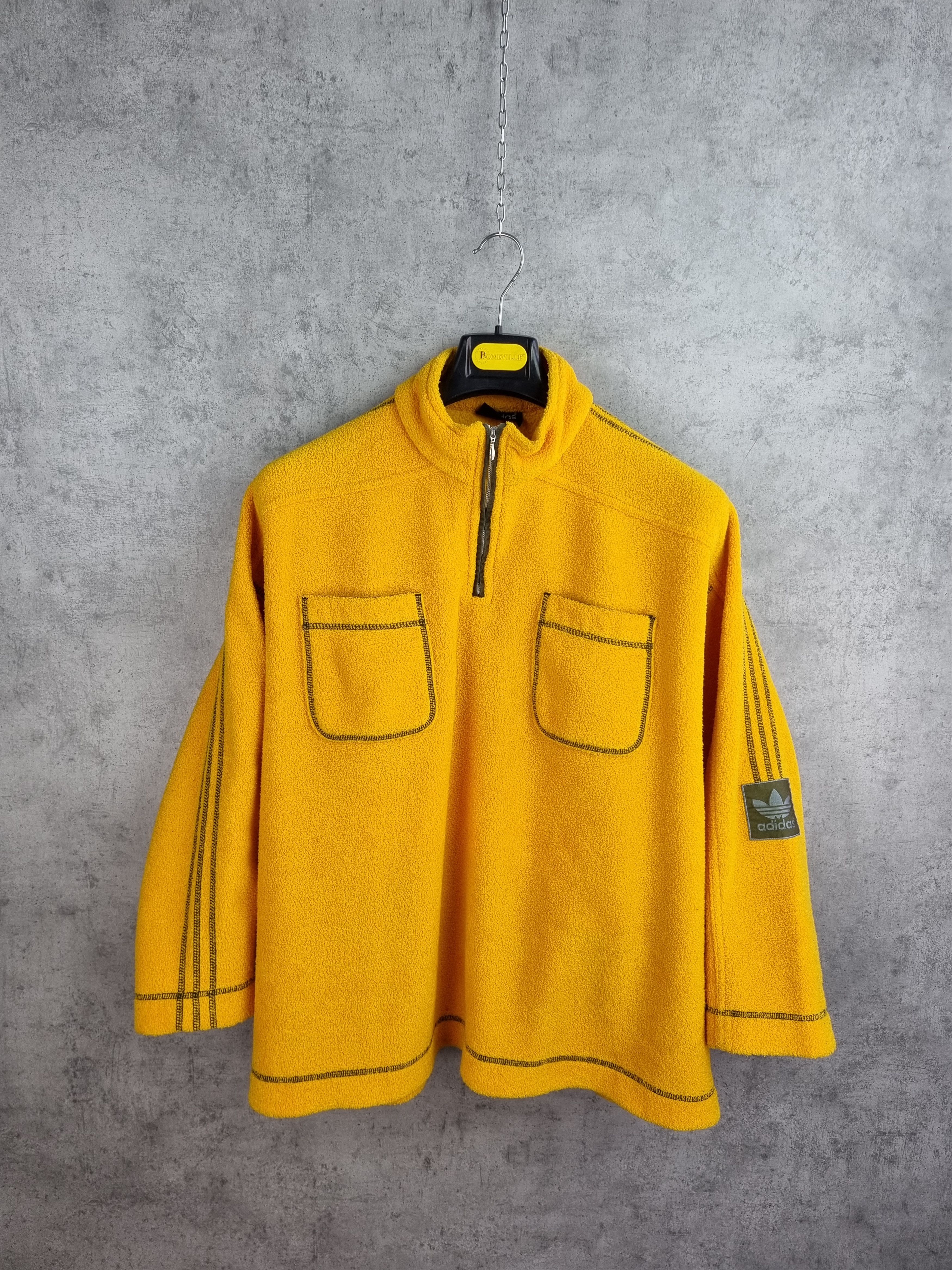 Adidas × Vintage 90s ADIDAS Oversized Fluffy Fleece Pullover Size US XL / EU 56 / 4 - 2 Thumbnail