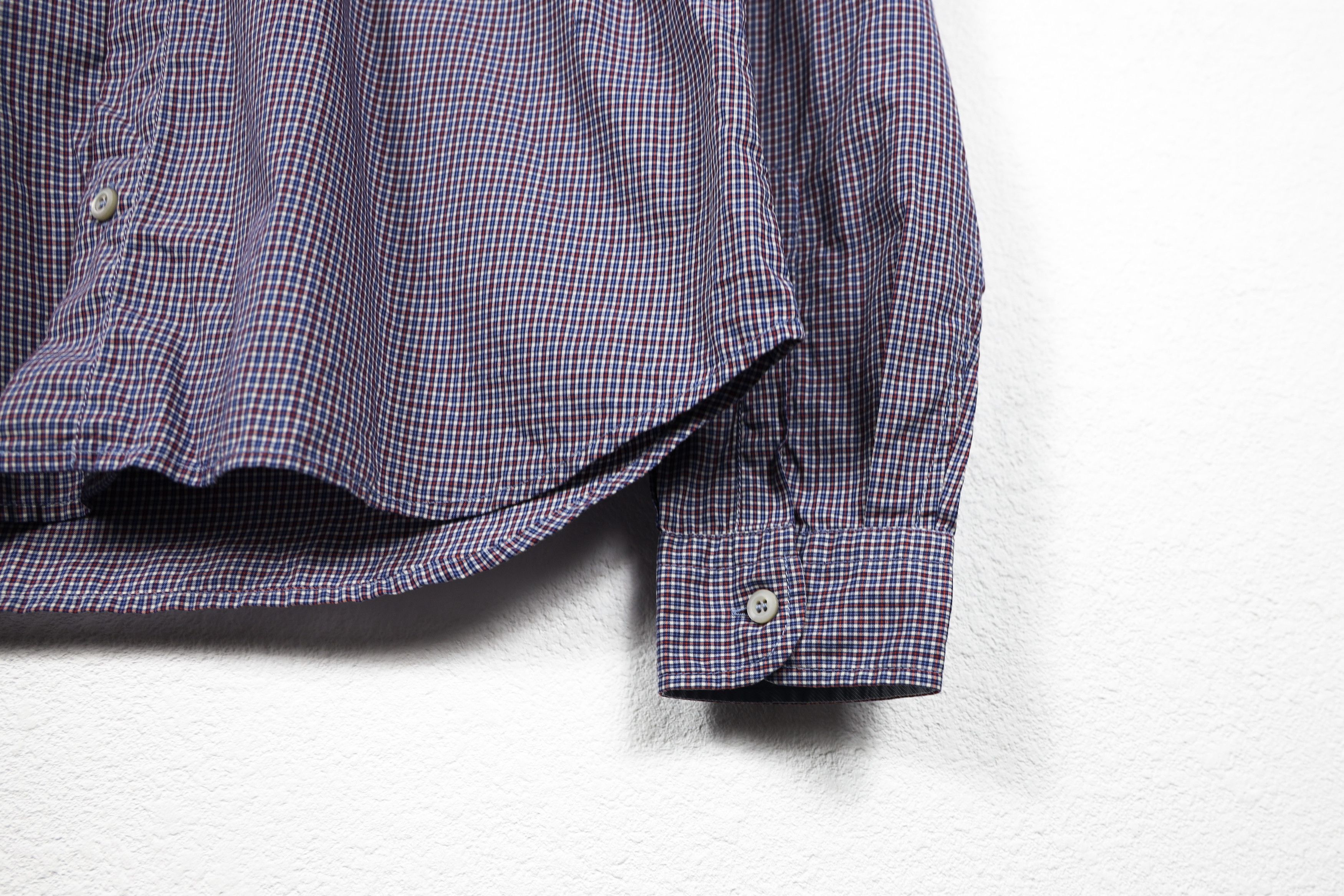Prada Prada Red Rubber Logo Multicolor Check Shirt Size US M / EU 48-50 / 2 - 5 Thumbnail