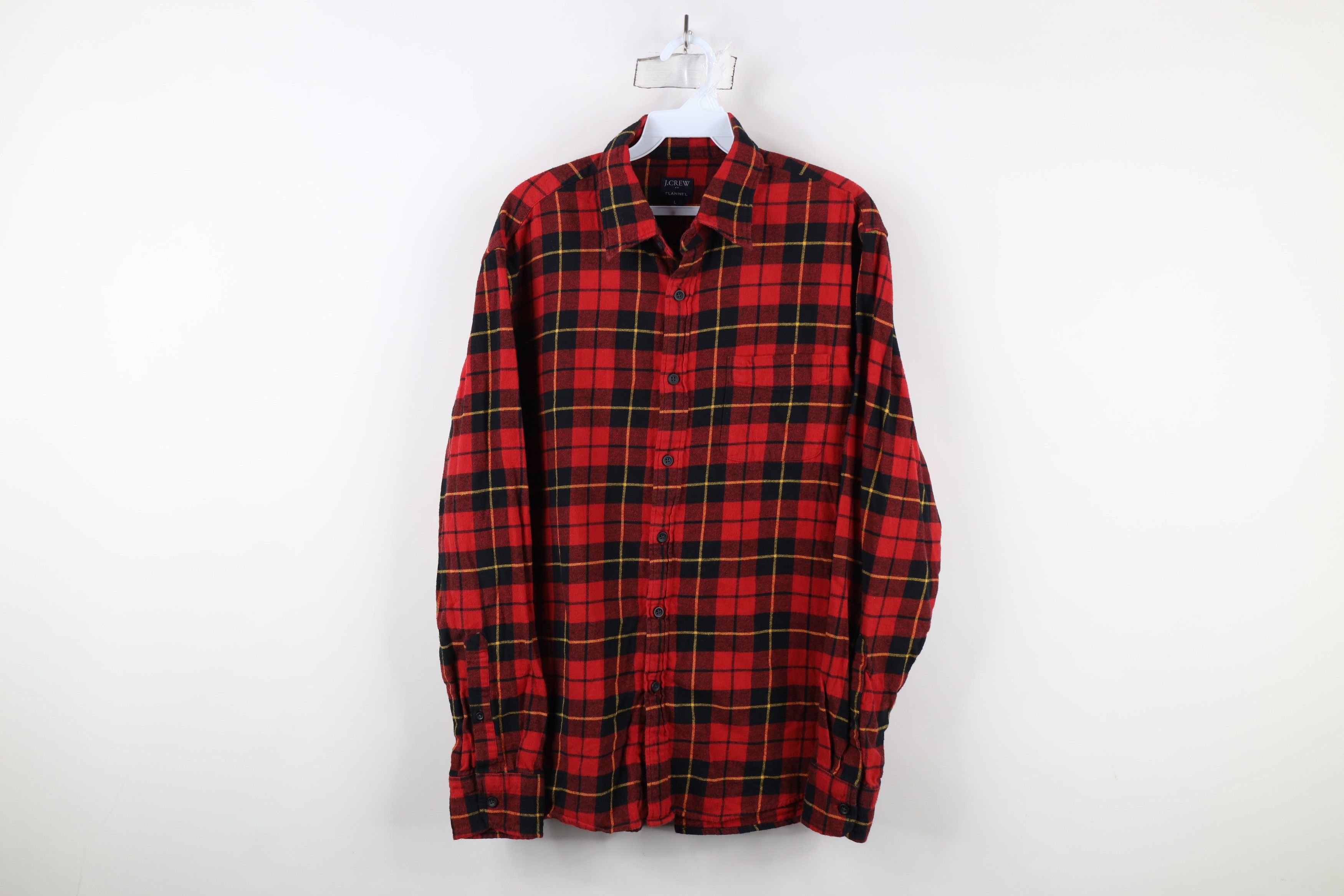 J.Crew × Vintage J Crew Long Sleeve Collared Flannel Button Shirt Cotton Size US L / EU 52-54 / 3 - 1 Thumbnail
