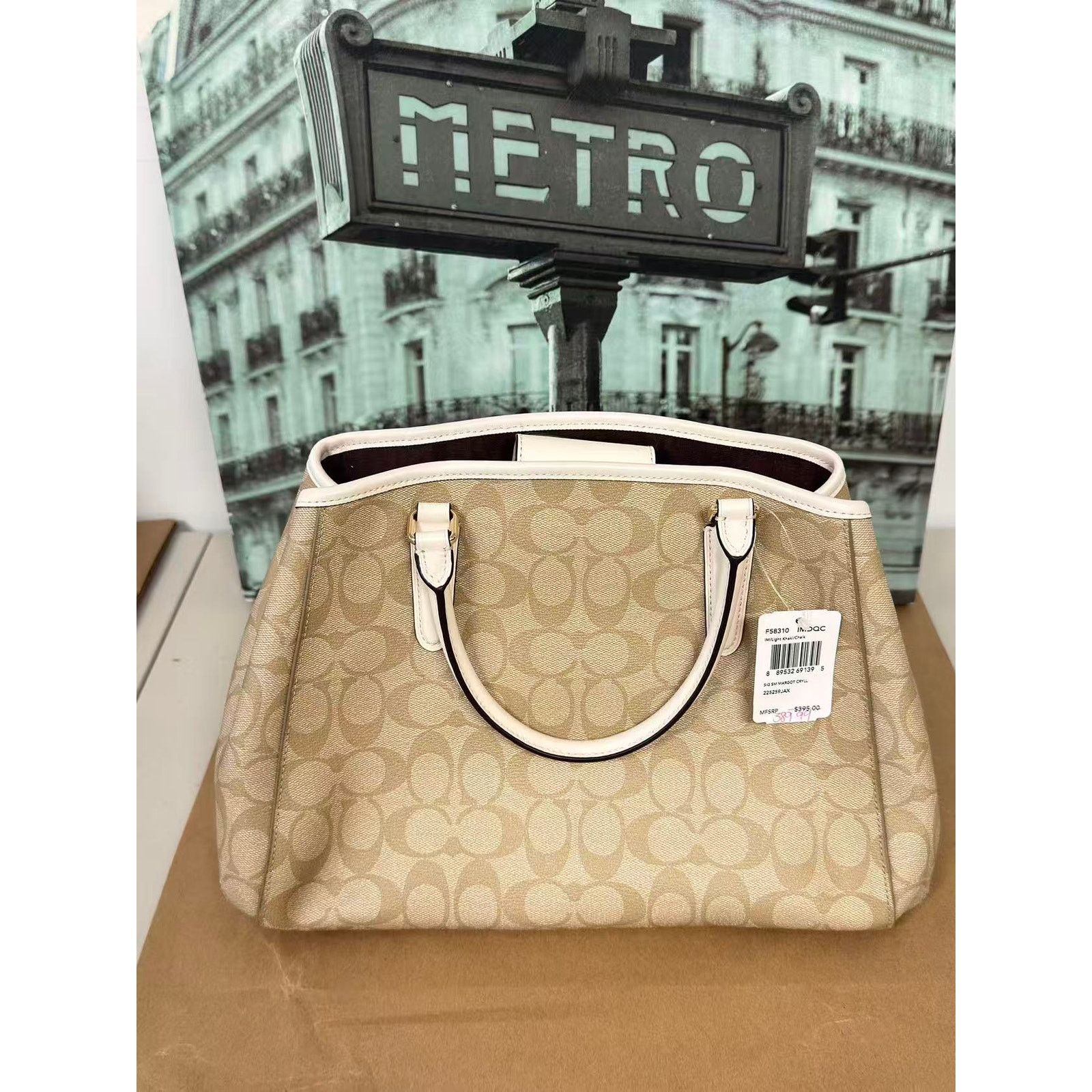 Coach Coach F58310 Small Margot Carryall Signature Khaki Size ONE SIZE - 2 Thumbnail