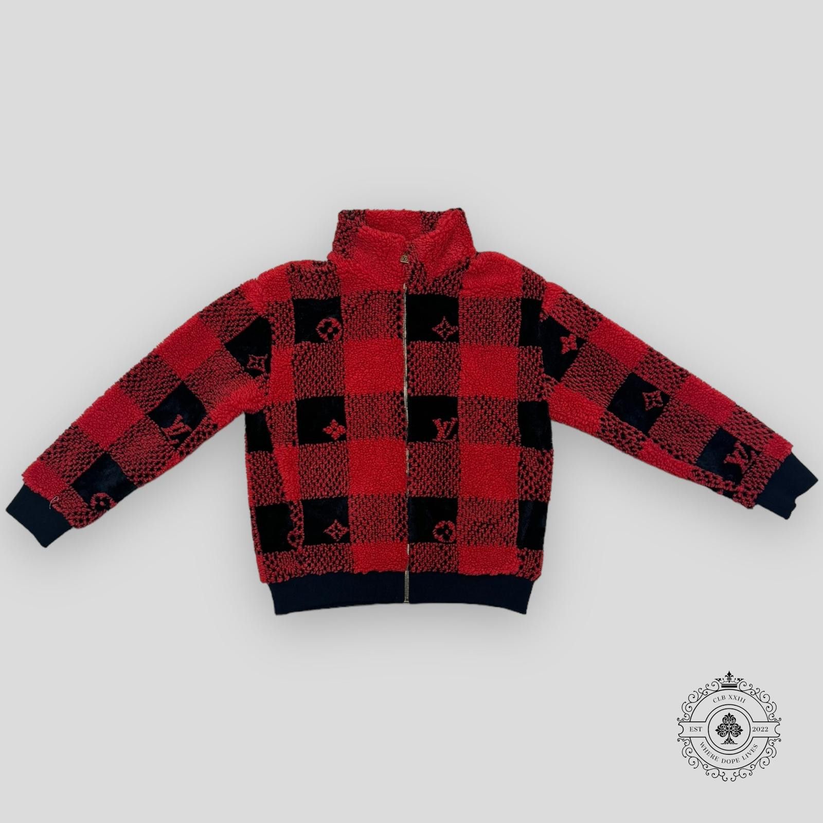 Louis Vuitton Louis Vuitton Damier Fleece Blouson in Red Size US XXL / EU 58 / 5 - 1 Thumbnail