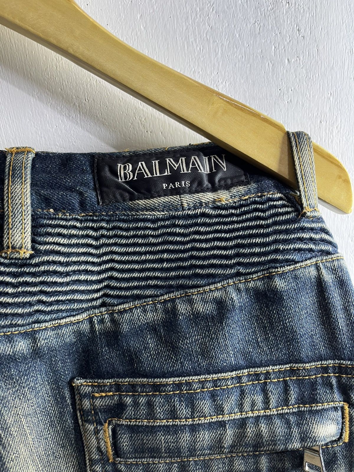 Balmain Balmain mudwash biker jeans Size US 32 / EU 48 - 7 Thumbnail