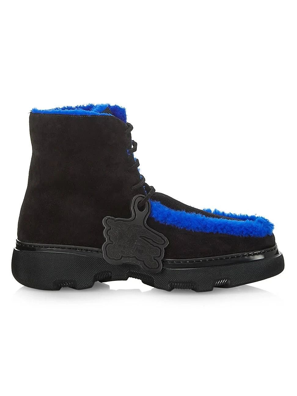 Burberry o1w1db10824 Creeper Suede and Shearling Chukka Boots Blue Size US 13 / EU 46 - 1 Thumbnail
