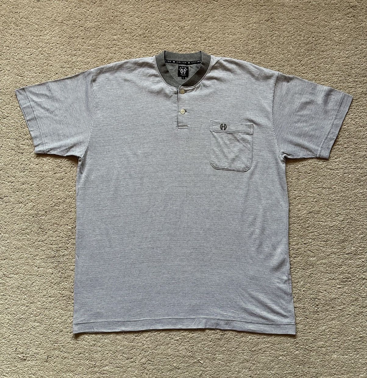 Celine Celine 2 Button Roundneck Pocket Tshirt Size US L / EU 52-54 / 3 - 1 Thumbnail