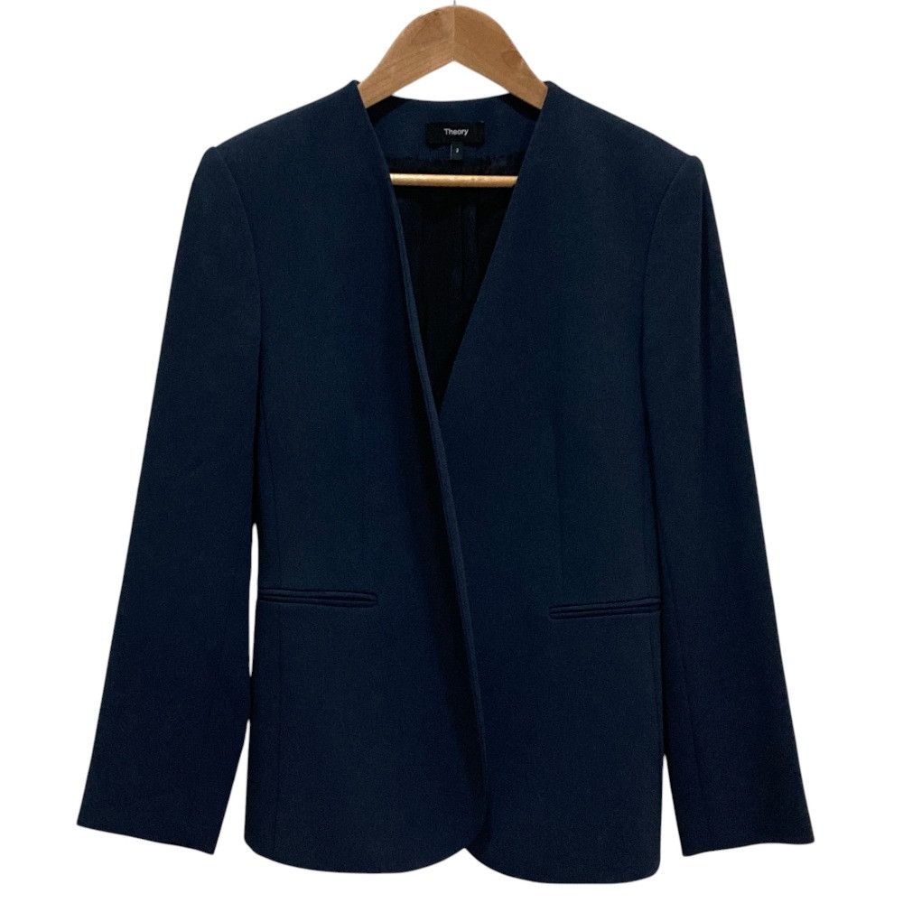 Theory Theory Theory ADMIRAL CREPE Collarless Jacket Others Outerwear DUTY FREE for USA Size ONE SIZE - 1 Thumbnail