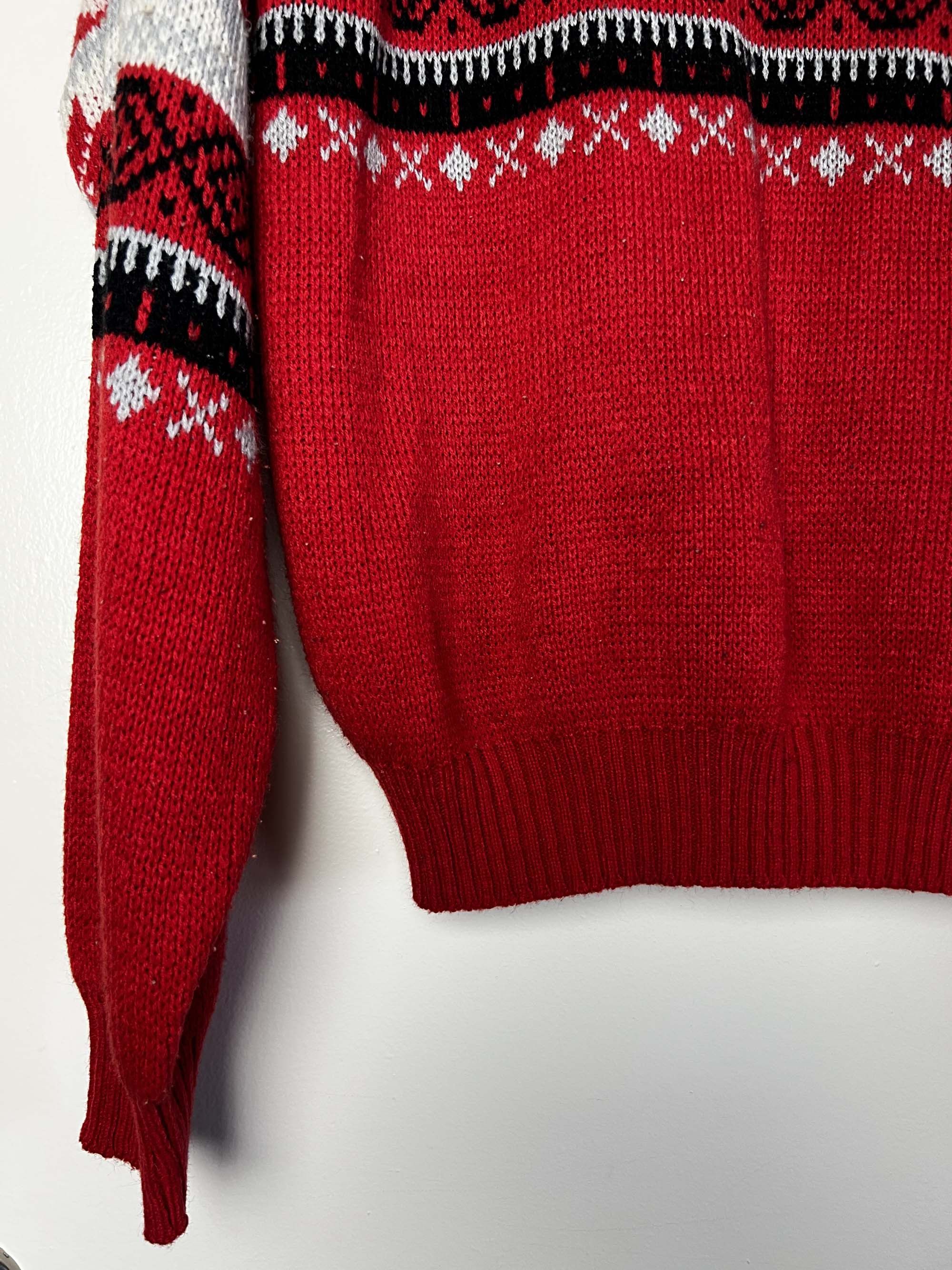Puritan Vintage 1980's-1990's Puritan Red Knit Pullover Sweater Size US M / EU 48-50 / 2 - 7 Thumbnail