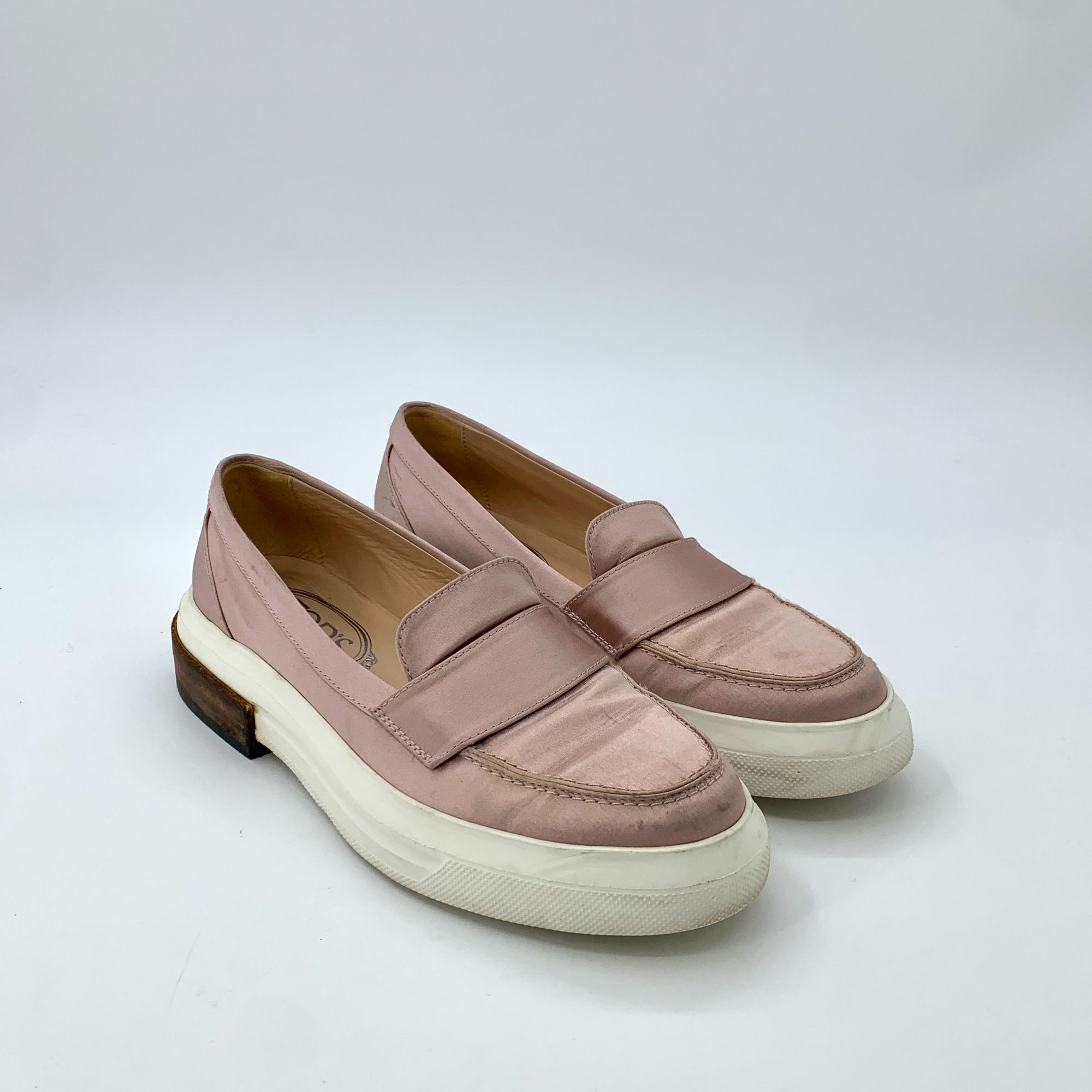Tod's Tods Womens Pink Satin Slip-On Casual Loafers Size 37 Size US 7 / IT 37 - 9 Thumbnail