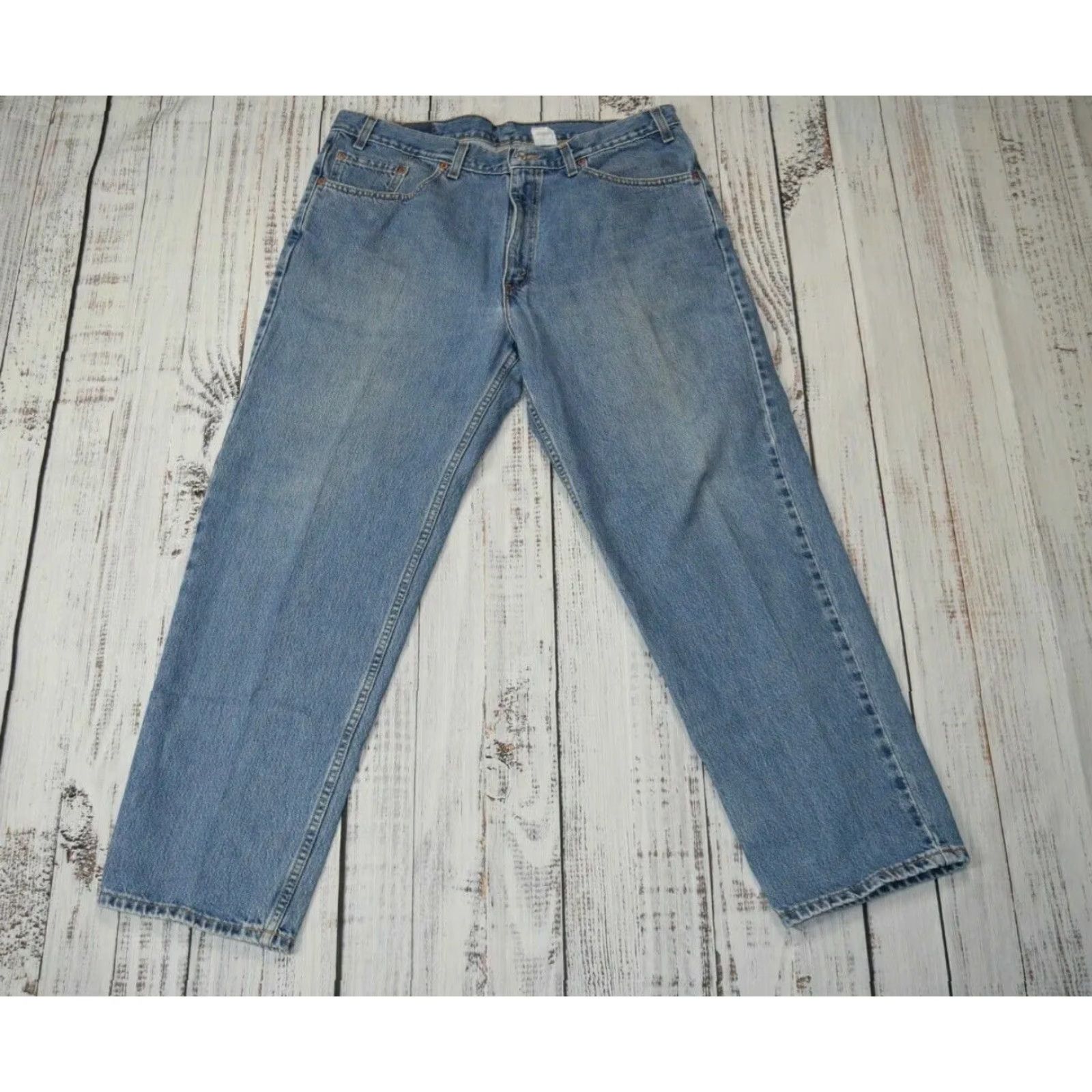 Levi's VINTAGE Levi’s 550 Jeans Denim Mens 38x32 Blue Relaxed Fit 1990s USA 5-Pocket Mens Jeans Size US 38 / EU 54 - 3 Thumbnail