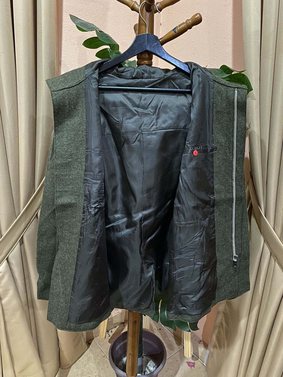 PPFM PPFM Avant-Garde Green Wool-Blend Hood Jacket Bold Graphics Size US S / EU 44-46 / 1 - 6 Thumbnail