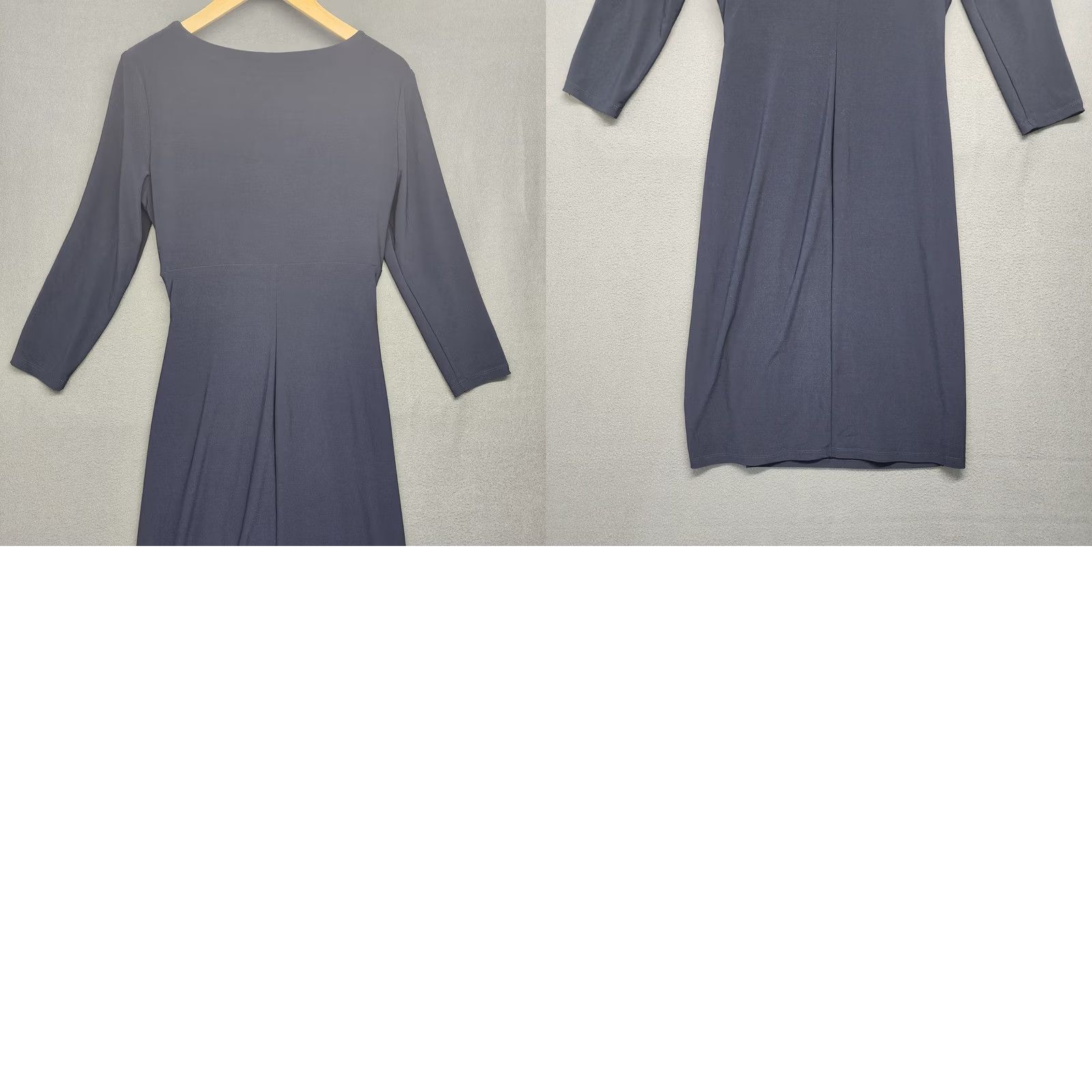 Ralph Lauren Ralph Lauren LRL Dress Womens 10 Navy Blue Slinky Stretch Midi V-Neck Wrap Pullover Classic Formal Party/Cocktail Mens Women Size L / US 10 / IT 46 - 9 Thumbnail