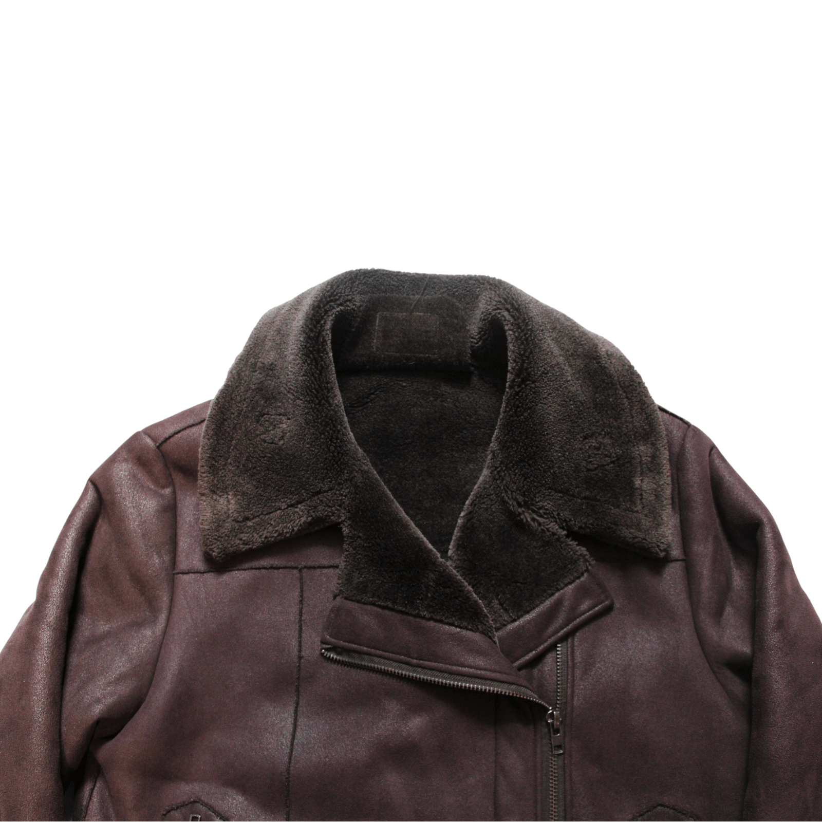 Vintage Vintage Shearling Aviator Oxblood Burgundy Jacket Size US L / EU 52-54 / 3 - 4 Thumbnail