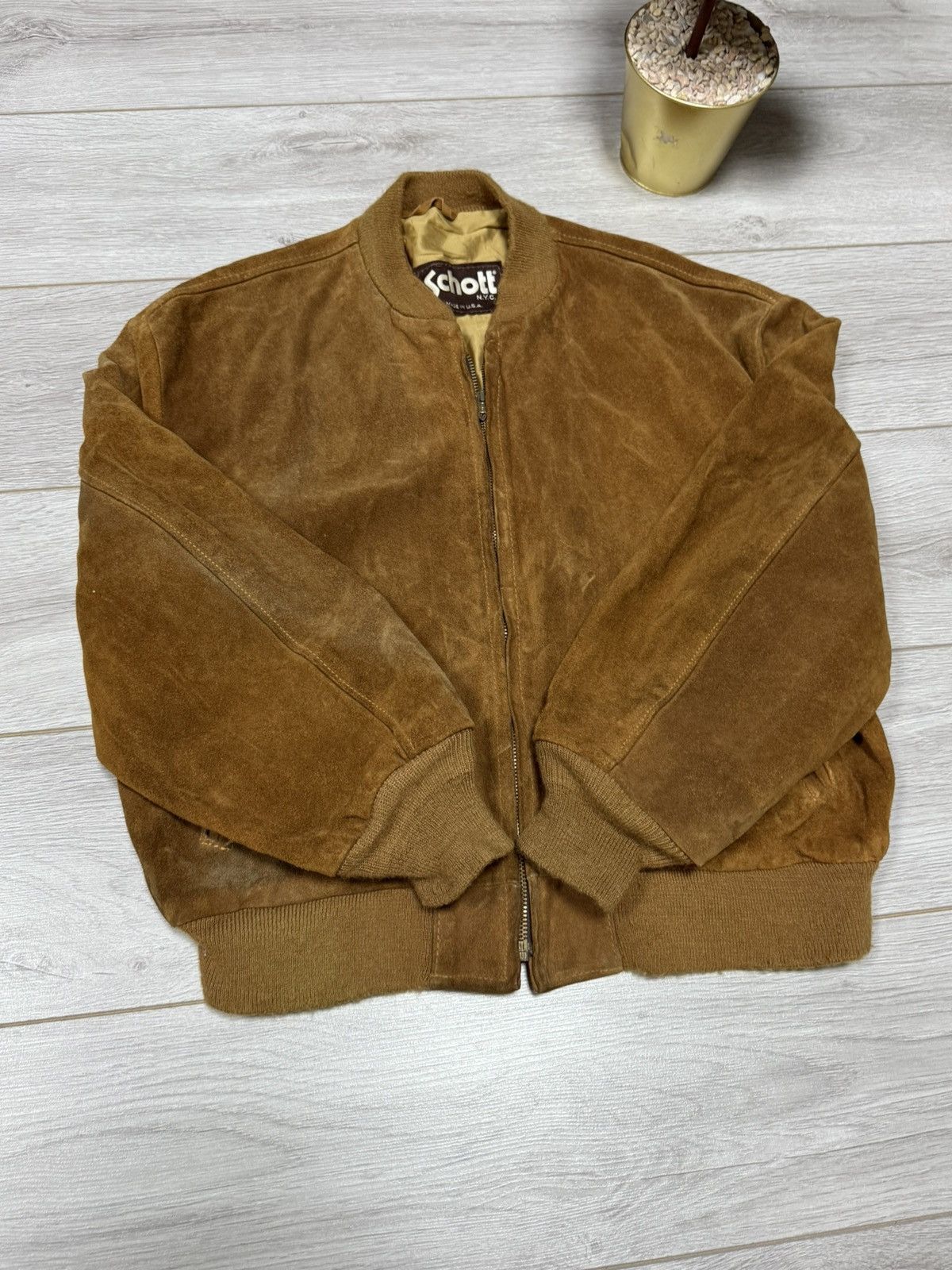 Schott Schott USA vintage suede leather bomber Size US M / EU 48-50 / 2 - 6 Thumbnail